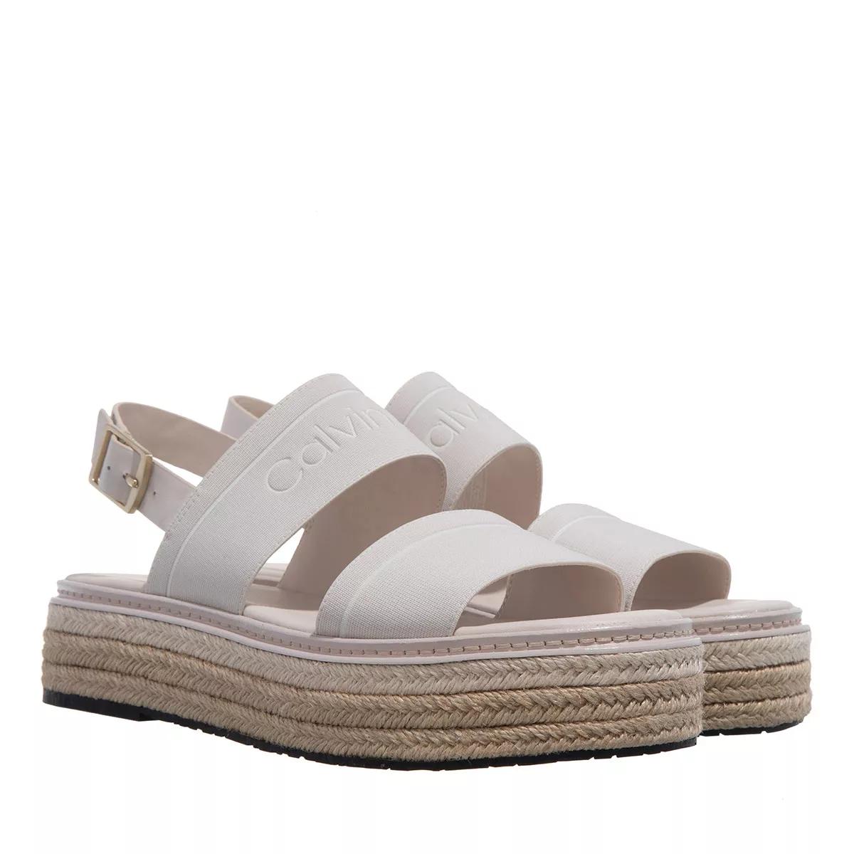 Calvin Klein Sandalen - Flatform Wedge - Gr. 39 (EU) - in Creme - für Damen von Calvin Klein