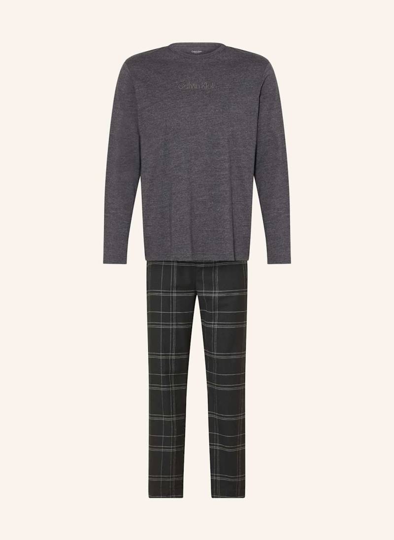Calvin Klein Schlafanzug Aus Flanell grau von Calvin Klein