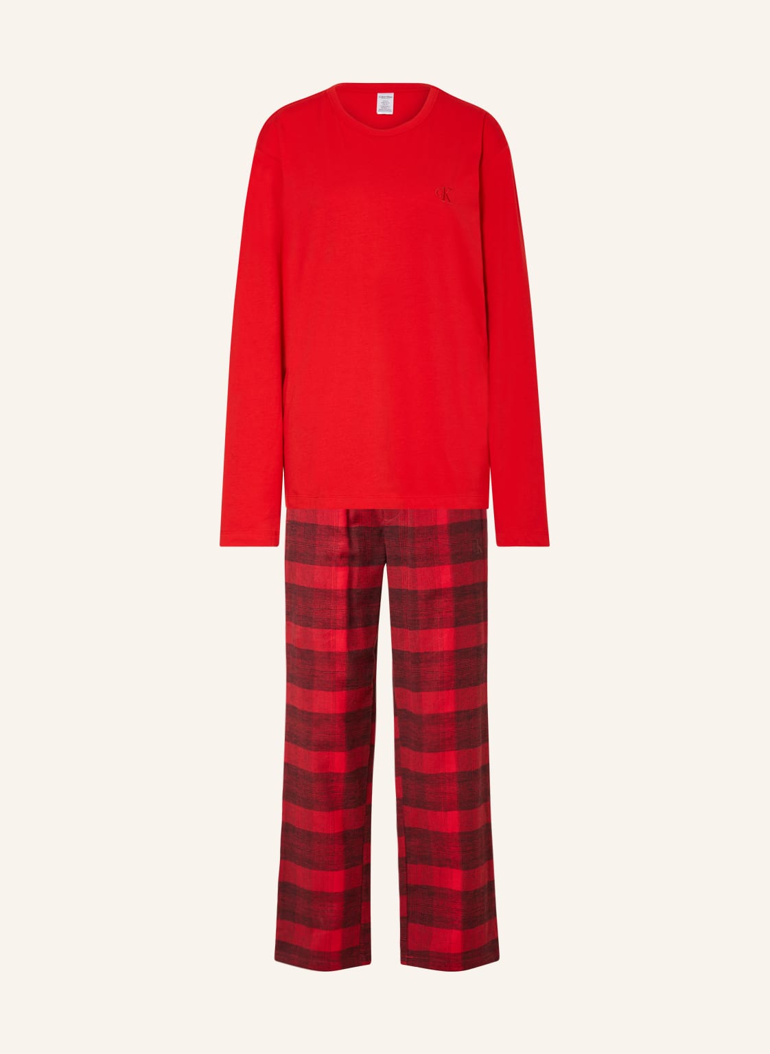 Calvin Klein Schlafanzug Pure Flanell Mit Flanell rot von Calvin Klein