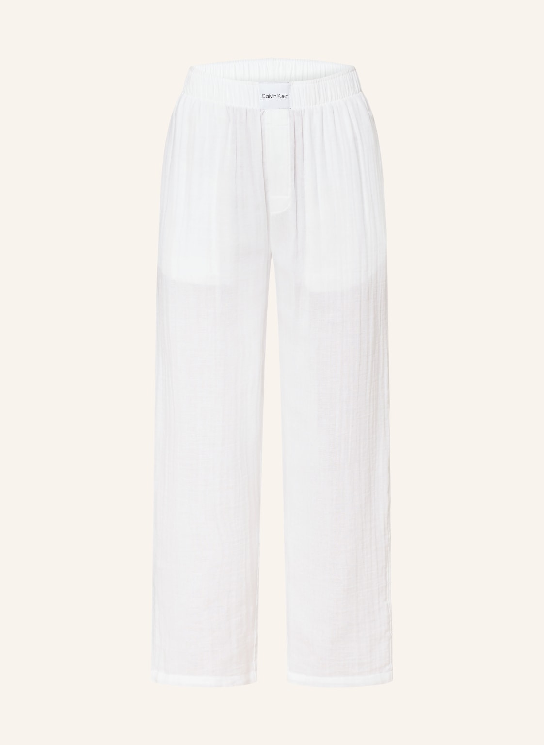 Calvin Klein Schlafhose Pure Textured weiss von Calvin Klein