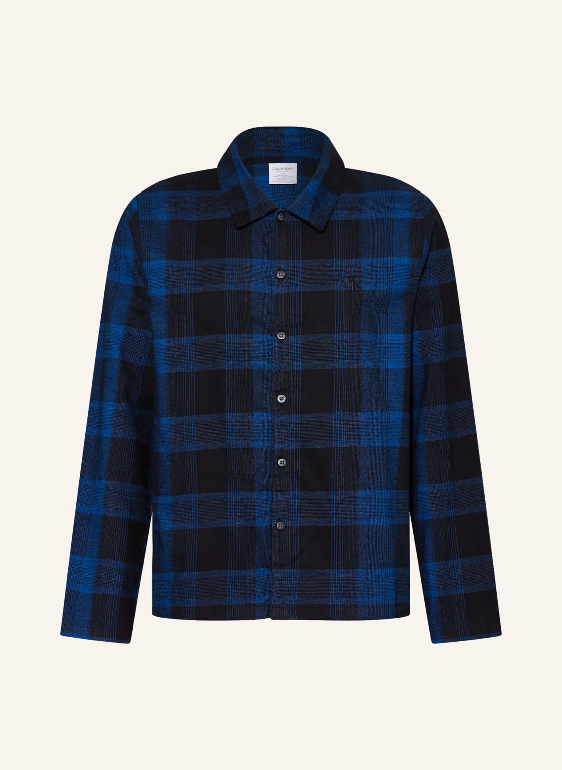 Calvin Klein Schlafshirt Aus Flanell blau von Calvin Klein