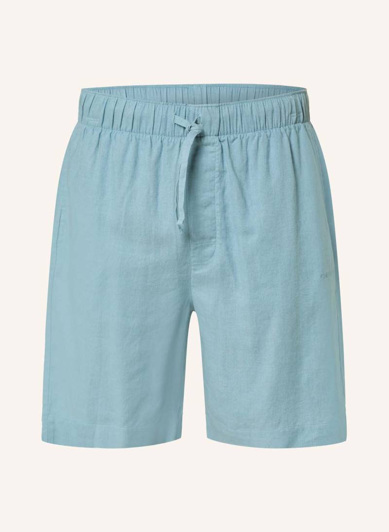 Calvin Klein Schlafshorts Linen Blend Mit Leinen blau von Calvin Klein