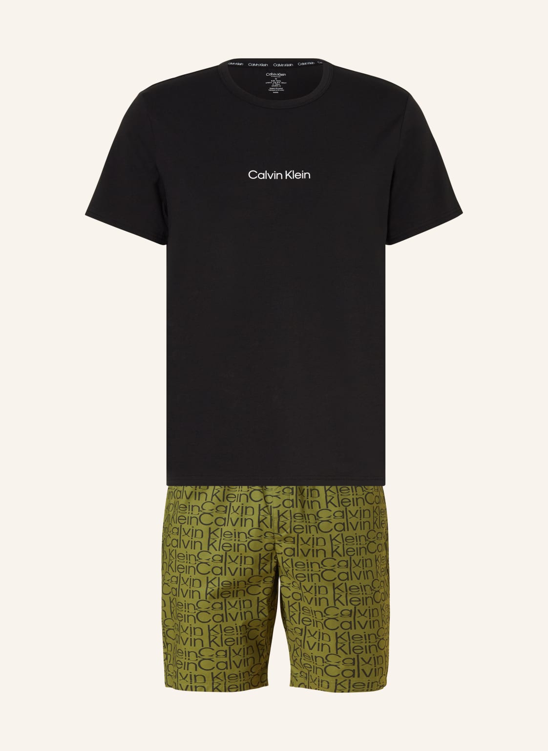 Calvin Klein Shorty-Schlafanzug Modern Structure gruen von Calvin Klein