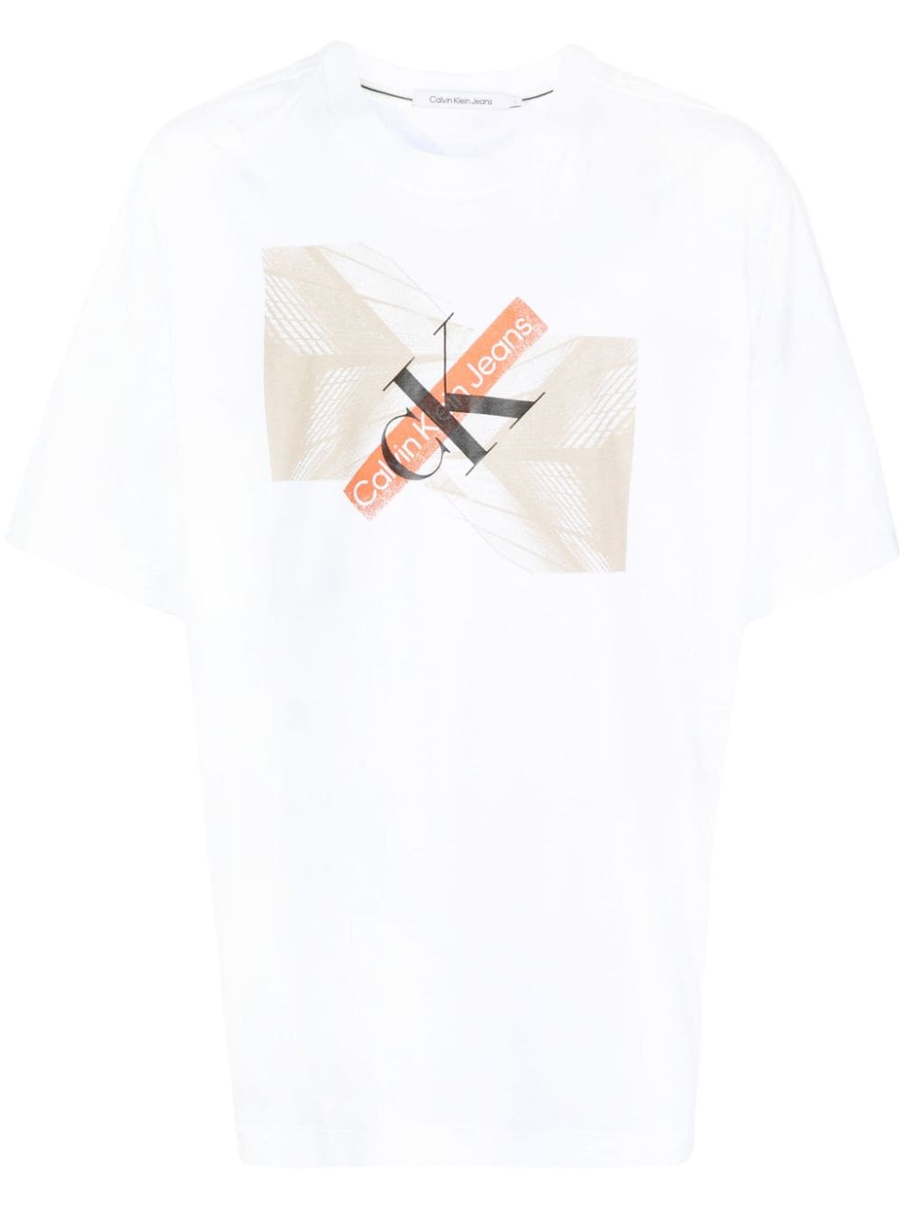 Calvin Klein Skyscraper cotton T-shirt - White von Calvin Klein