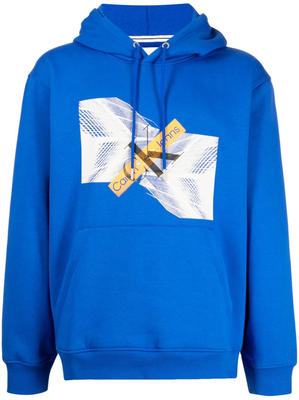 Calvin Klein Skyscraper graphic-print hoodie - Blue von Calvin Klein