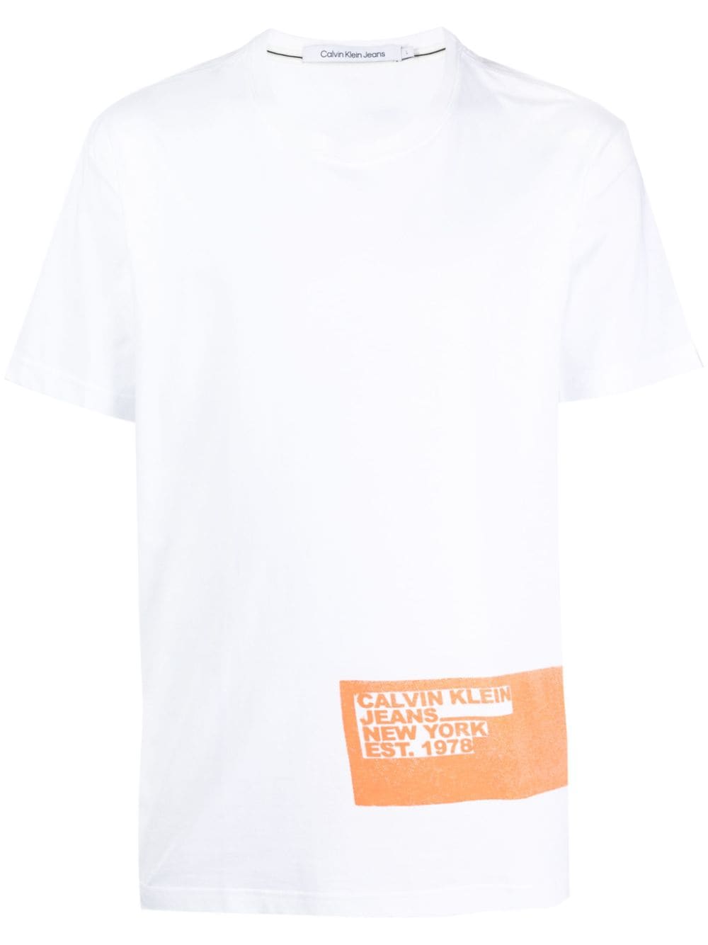 Calvin Klein Stencil Blocking logo-print T-shirt - White von Calvin Klein
