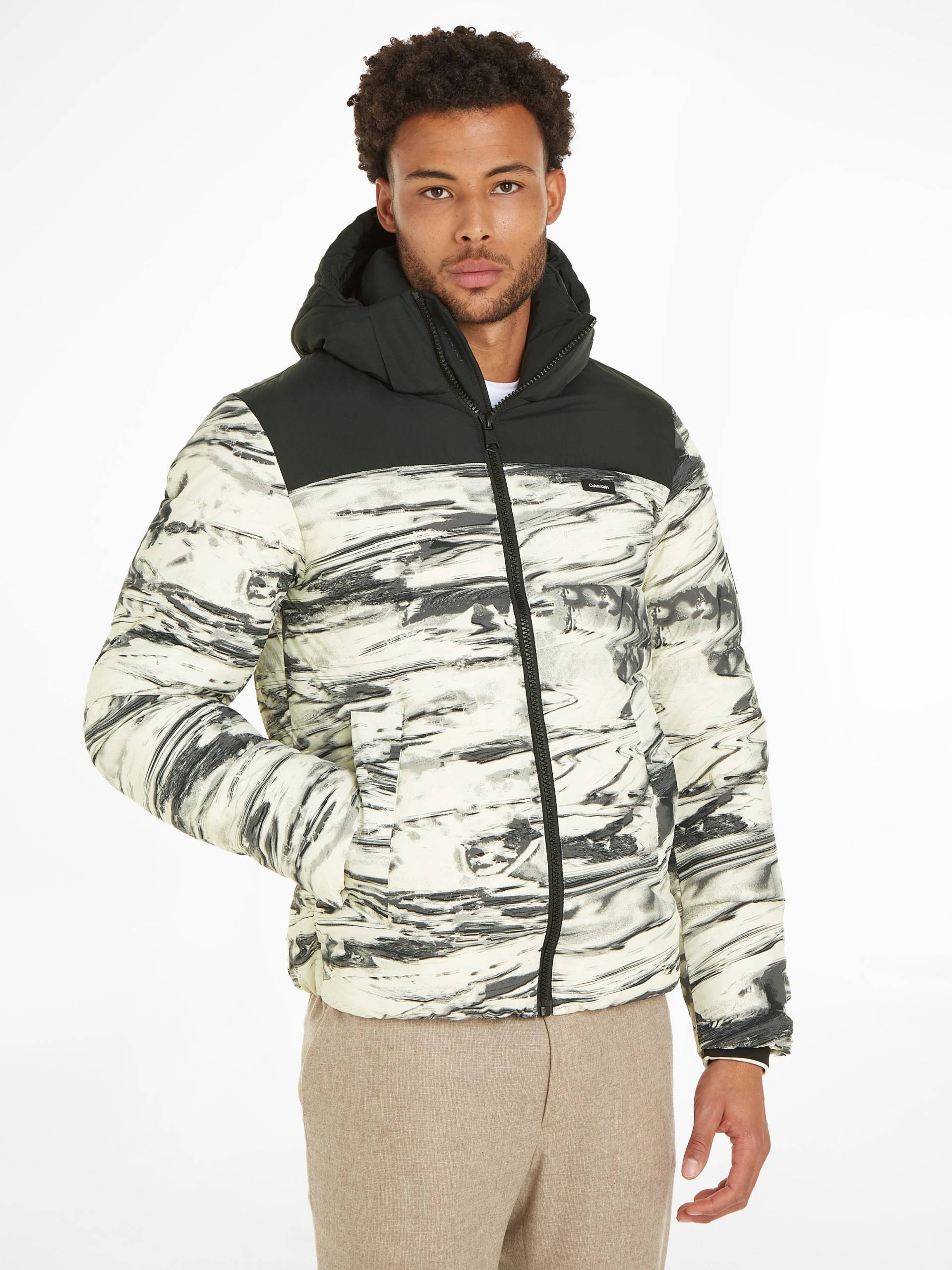 Calvin Klein Steppjacke »CRINKLE NYLON COLOR BLOCK PUFFER«, mit Kapuze von Calvin Klein