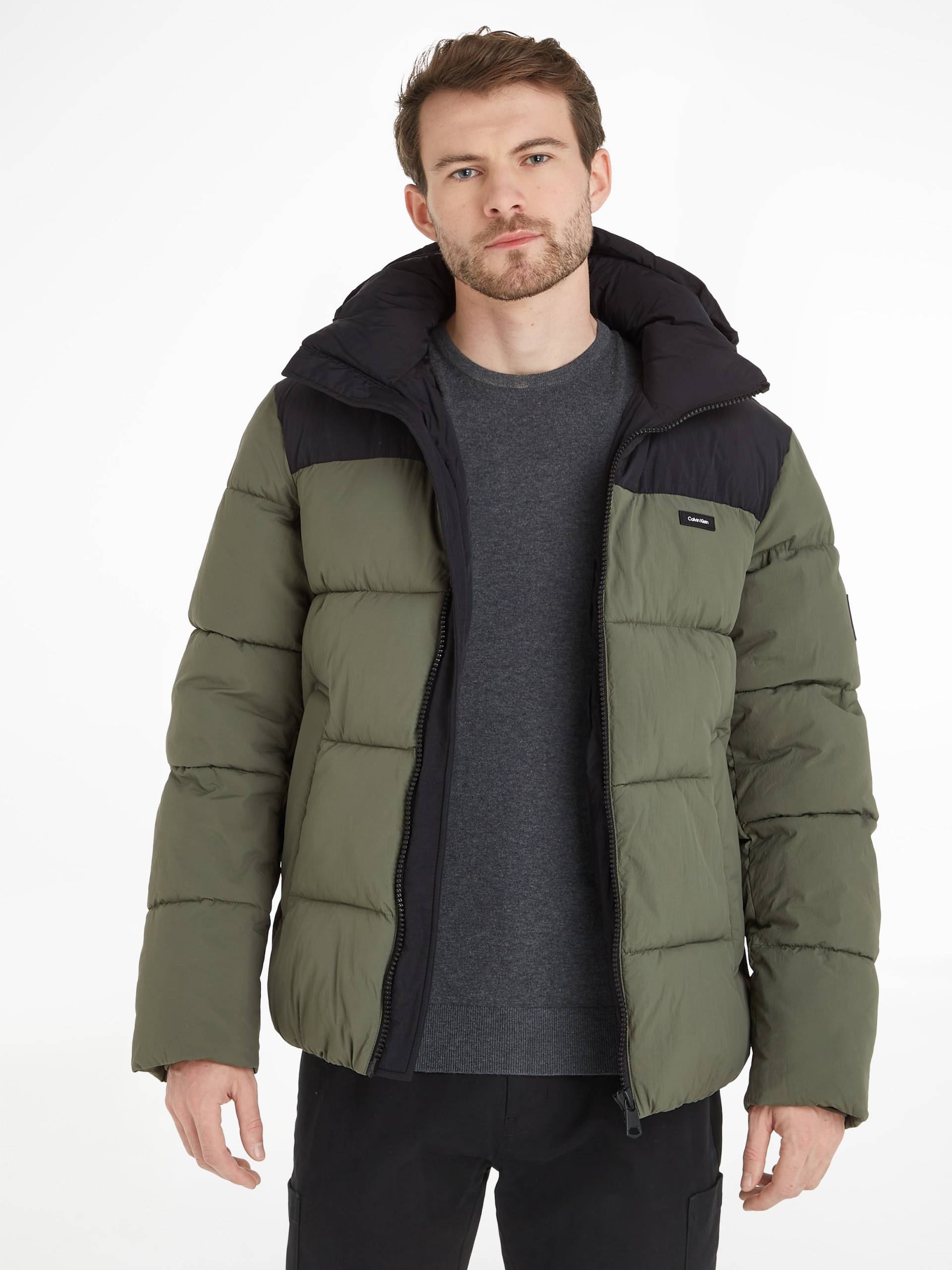 Calvin Klein Steppjacke »CRINKLE NYLON COLOR BLOCK PUFFER«, mit Kapuze von Calvin Klein