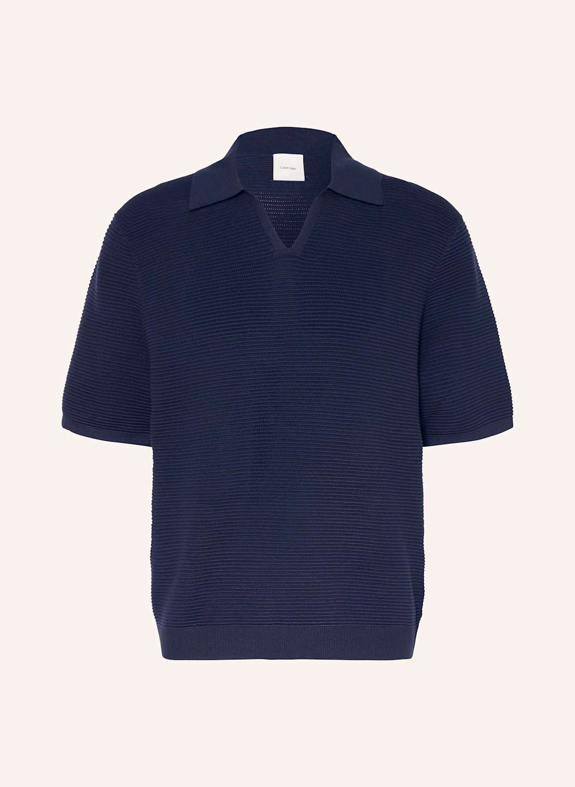 Calvin Klein Strick-Poloshirt blau Calvin Klein Strick-Poloshirt blau von Calvin Klein