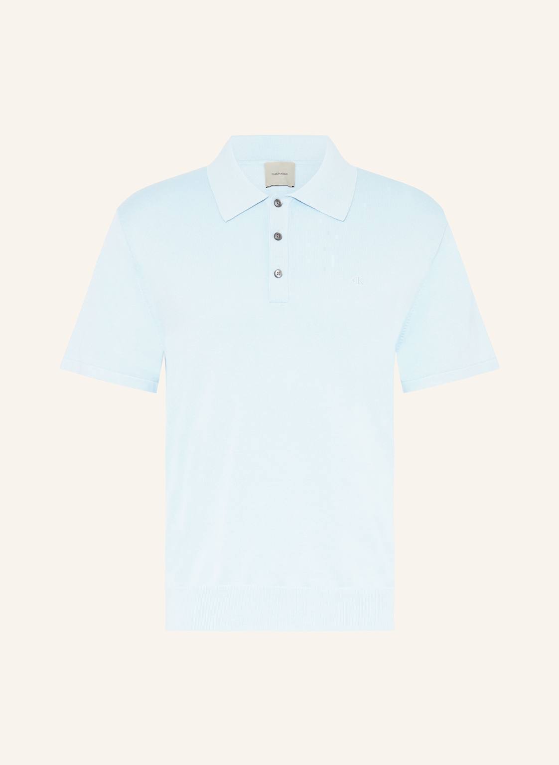 Calvin Klein Strick-Poloshirt blau Calvin Klein Strick-Poloshirt blau von Calvin Klein
