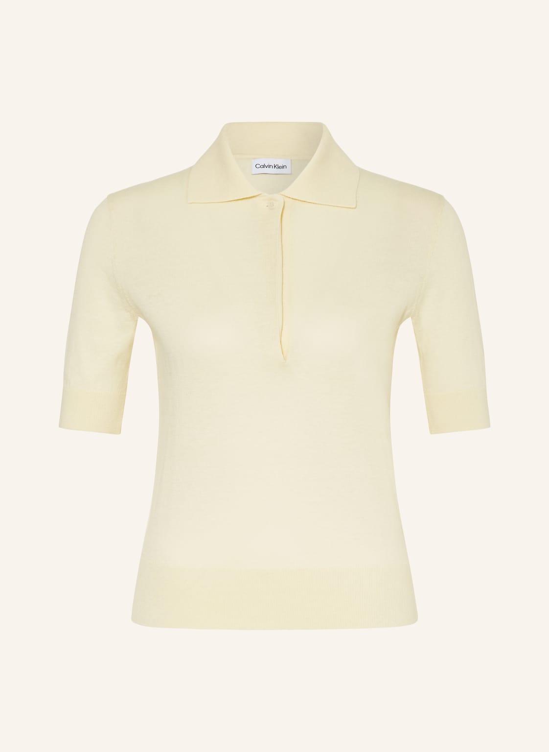 Calvin Klein Strick-Poloshirt gelb von Calvin Klein