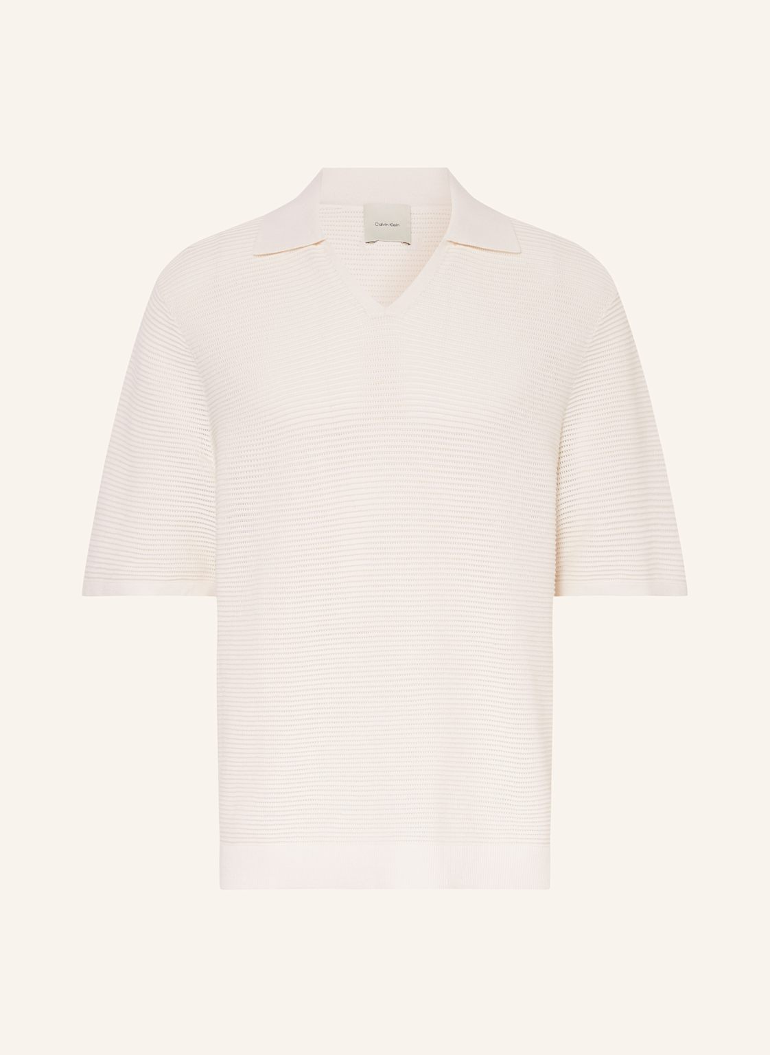 Calvin Klein Strick-Poloshirt weiss Calvin Klein Strick-Poloshirt weiss von Calvin Klein