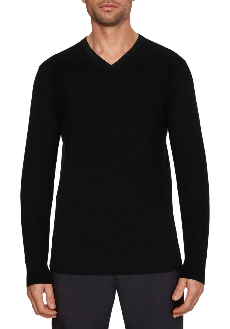 Calvin Klein Strickpullover »MERINO VNECK SWEATER« von Calvin Klein