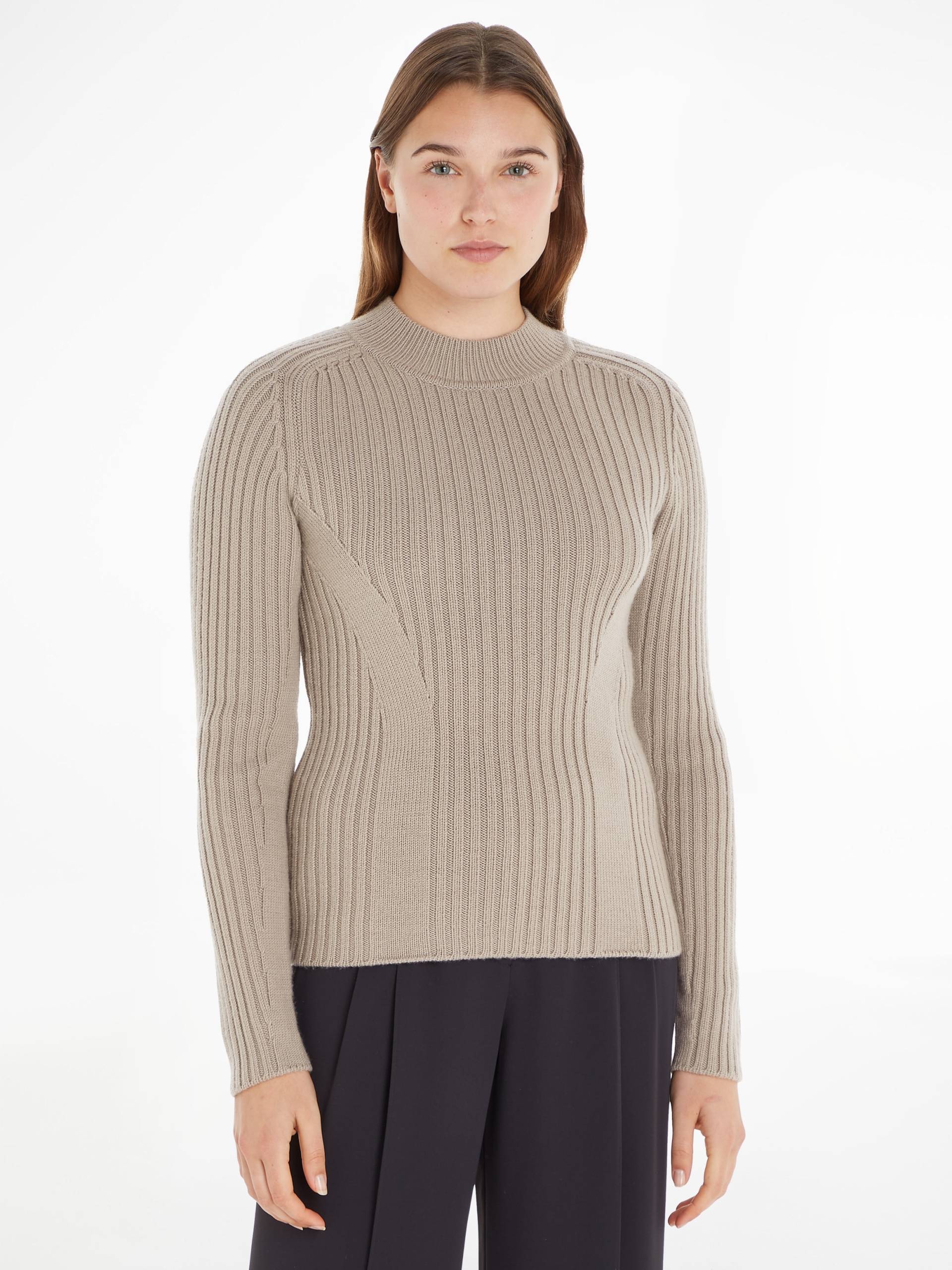 Calvin Klein Strickpullover »SOFT WOOL RIB MOCKNECK SWEATER« von Calvin Klein