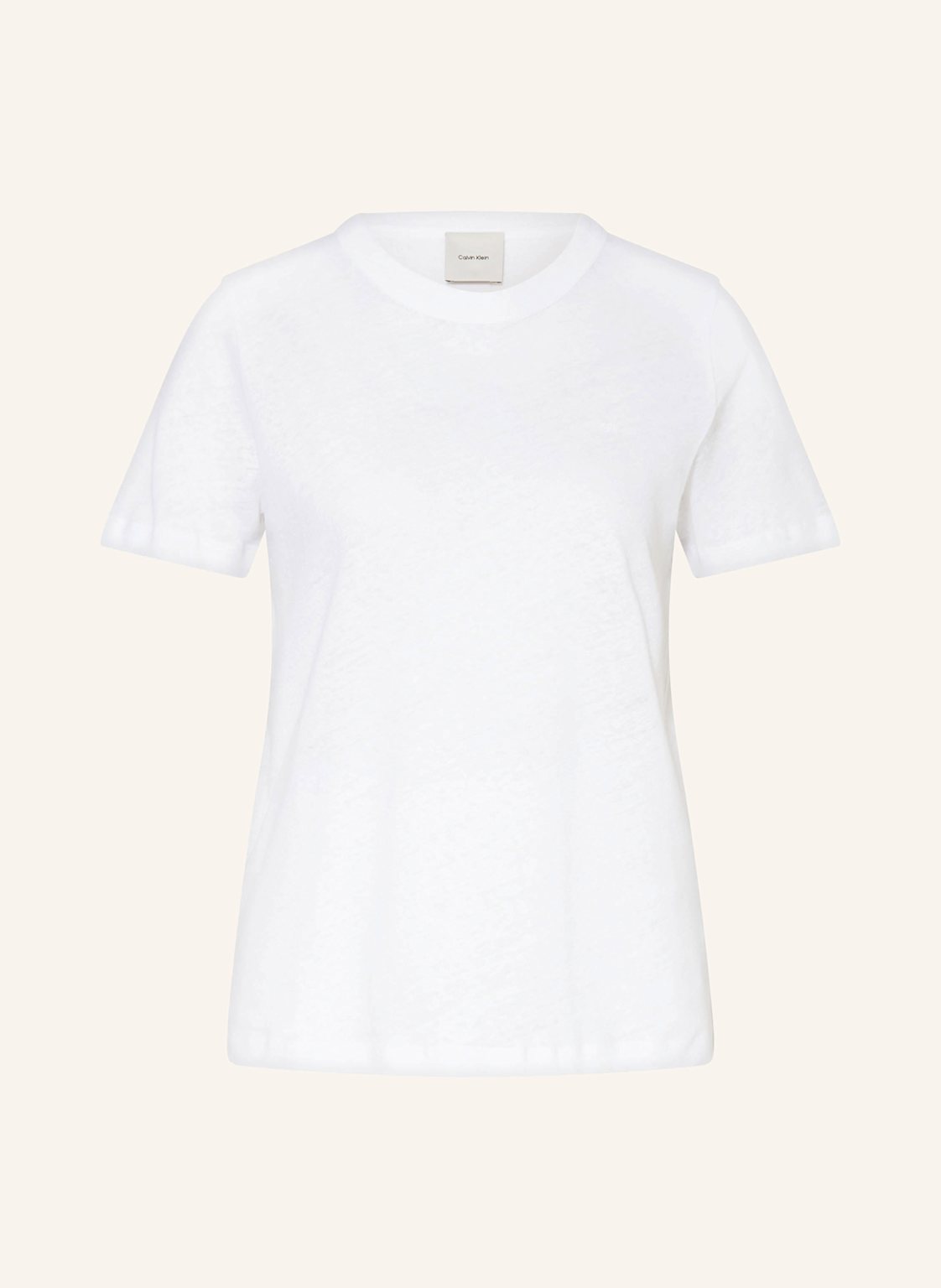 Calvin Klein Strickshirt Mit Leinen weiss Calvin Klein Strickshirt Mit Leinen weiss von Calvin Klein