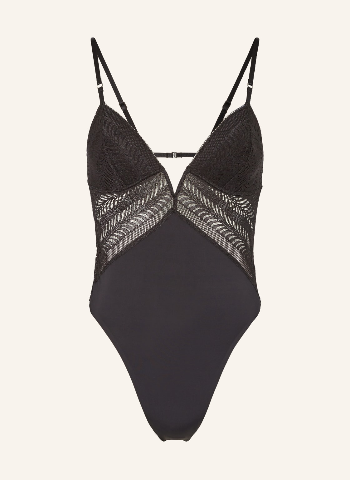 Calvin Klein String-Body Minimalist Lace schwarz von Calvin Klein