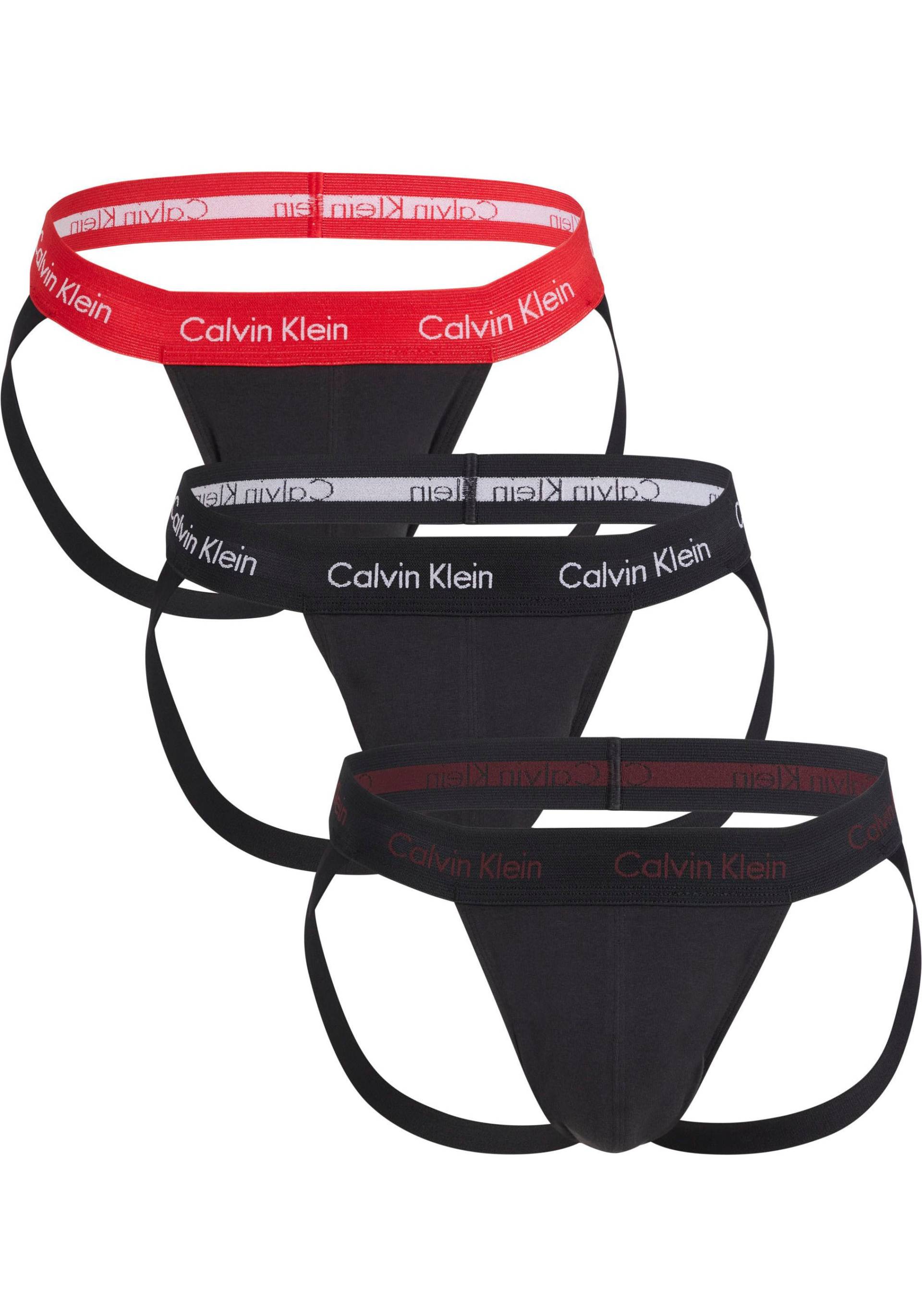 Calvin Klein Underwear String »JOCK STRAP 3PK«, (Packung, 3er-Pack), mit Logo-Elastikbund von Calvin Klein Underwear