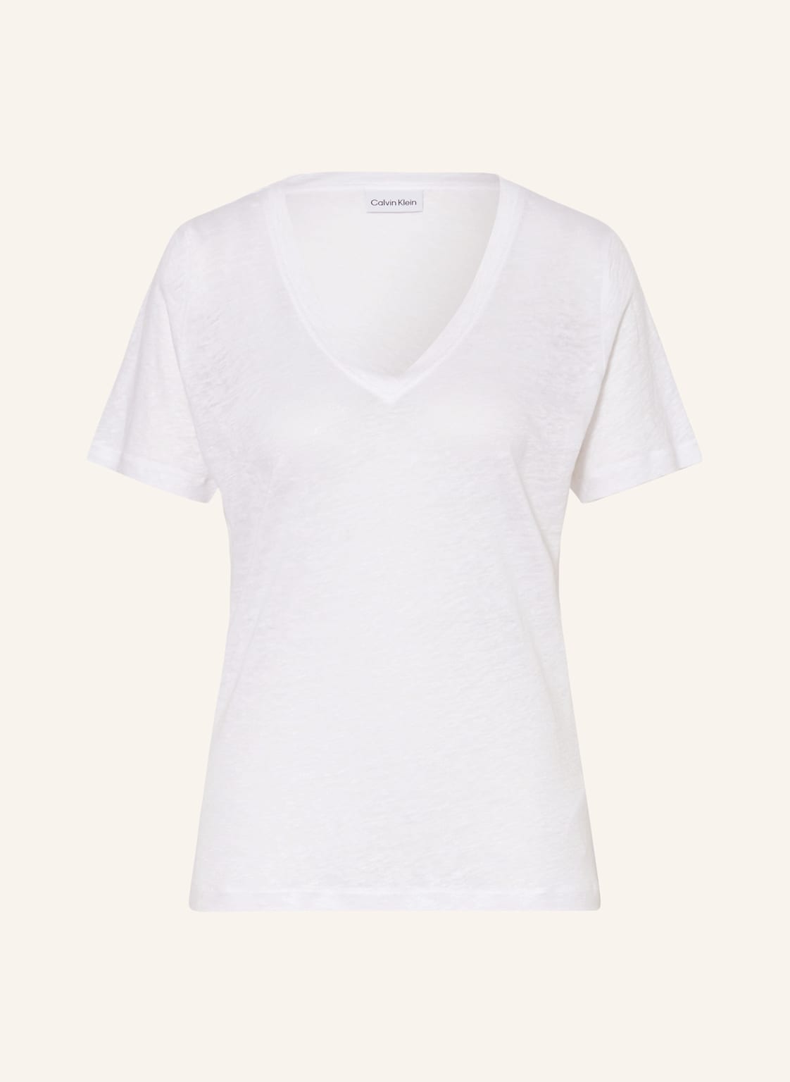 Calvin Klein T-Shirt Aus Leinen weiss von Calvin Klein