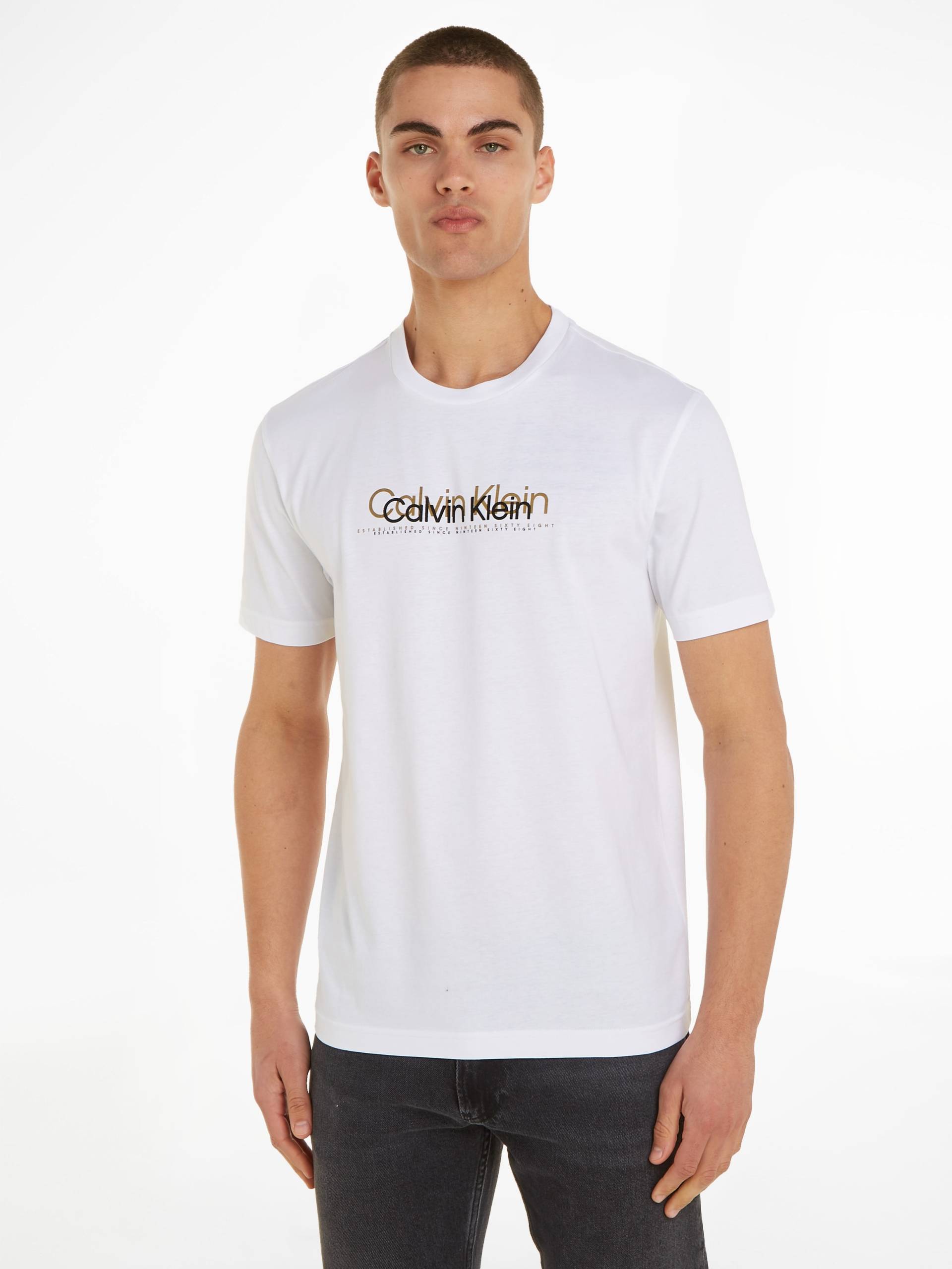 Calvin Klein T-Shirt »DOUBLE FLOCK LOGO T-SHIRT« von Calvin Klein