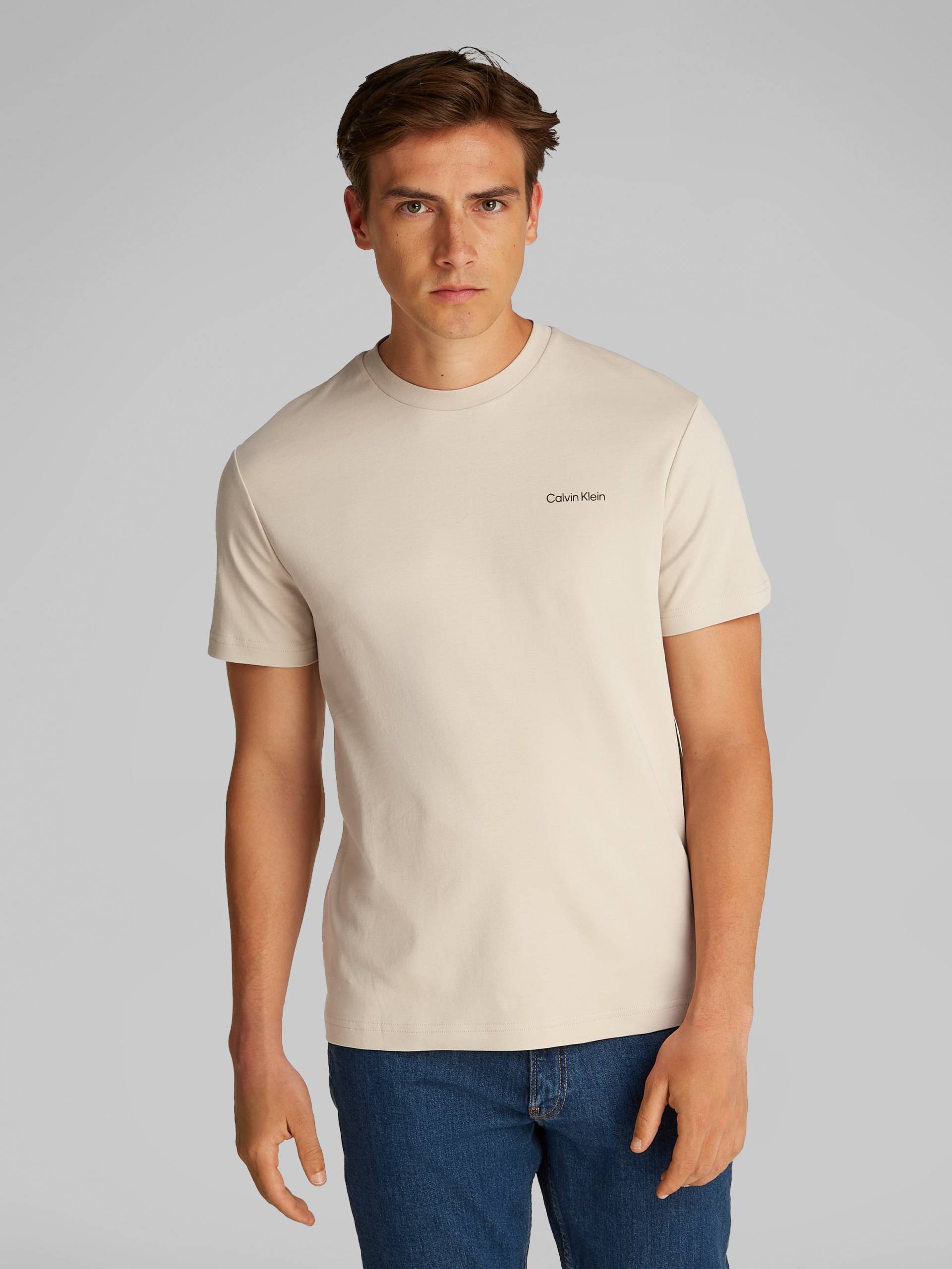 Calvin Klein T-Shirt »Micro Logo«, aus dickem Winterjersey, mit Logoprint Calvin Klein T-Shirt »Micro Logo«, aus dickem Winterjersey, mit Logoprint von Calvin Klein