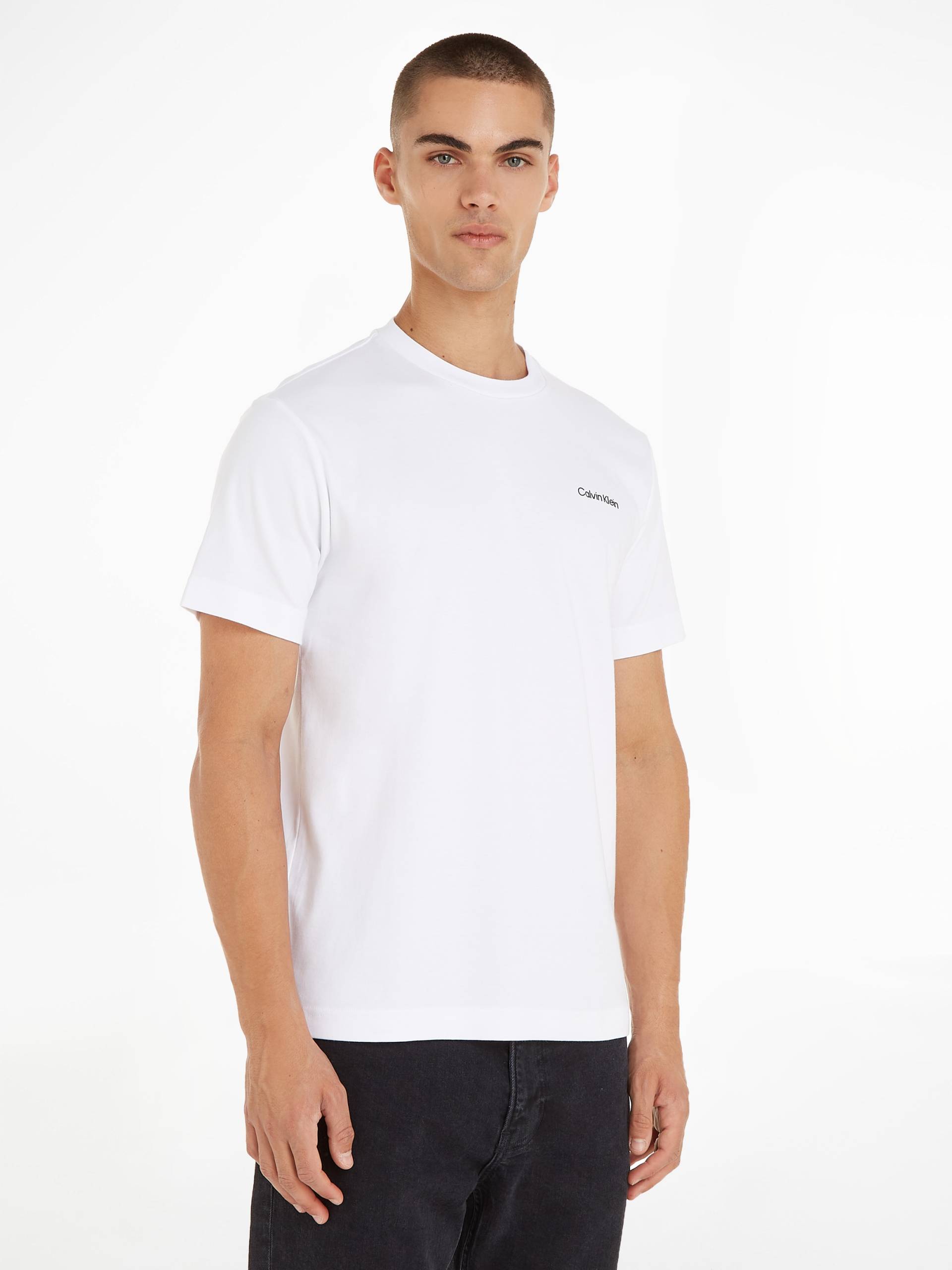 Calvin Klein T-Shirt »Micro Logo«, aus dickem Winterjersey, mit Logoprint Calvin Klein T-Shirt »Micro Logo«, aus dickem Winterjersey, mit Logoprint von Calvin Klein