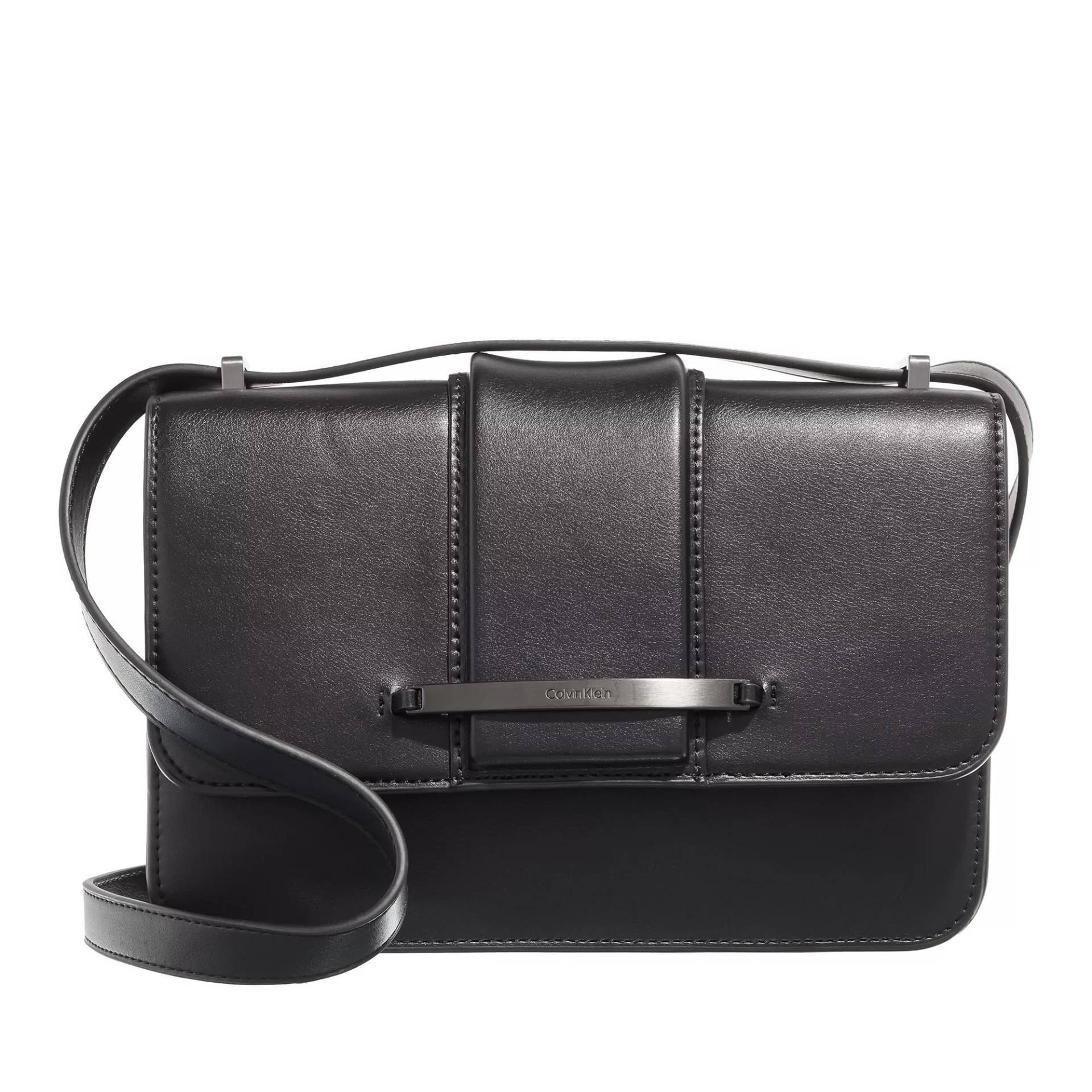 Calvin Klein Umhängetasche - Bar Hardware Shoulder Bag - Gr. unisize - in Schwarz - für Damen von Calvin Klein