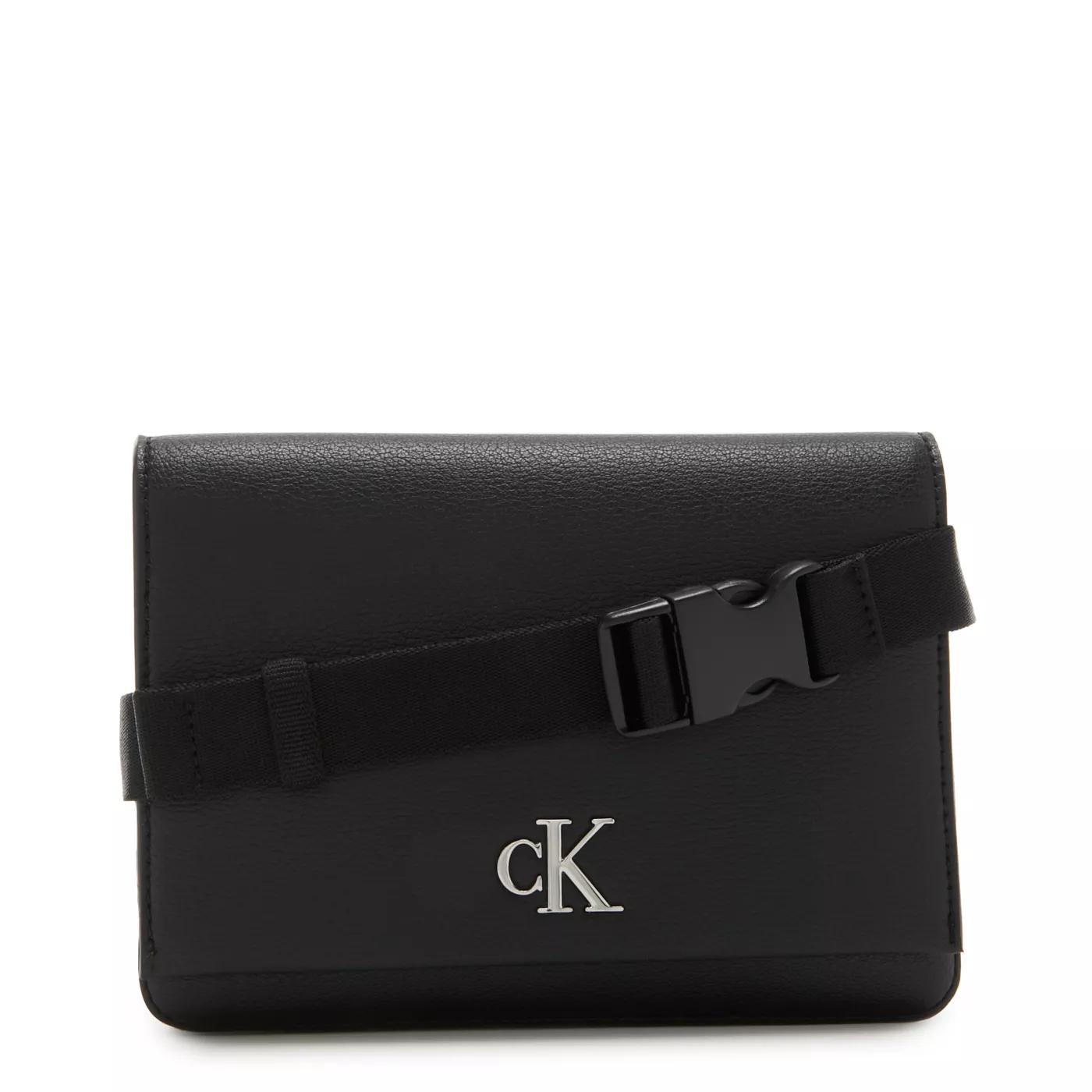 Calvin Klein Umhängetasche - Calvin Klein Minimal Monogram Schwarze Bauchtasche - Gr. unisize - in Schwarz - für Damen von Calvin Klein