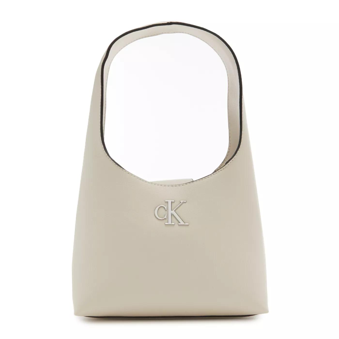 Calvin Klein Umhängetasche - Calvin Klein Minimal Monogram Weiße Handtasche K60 - Gr. unisize - in Weiß - für Damen von Calvin Klein