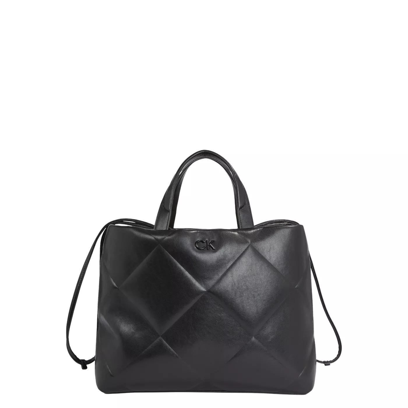 Calvin Klein Umhängetasche - Calvin Klein Quilt Schwarze Handtasche K60K611893B - Gr. unisize - in Schwarz - für Damen von Calvin Klein