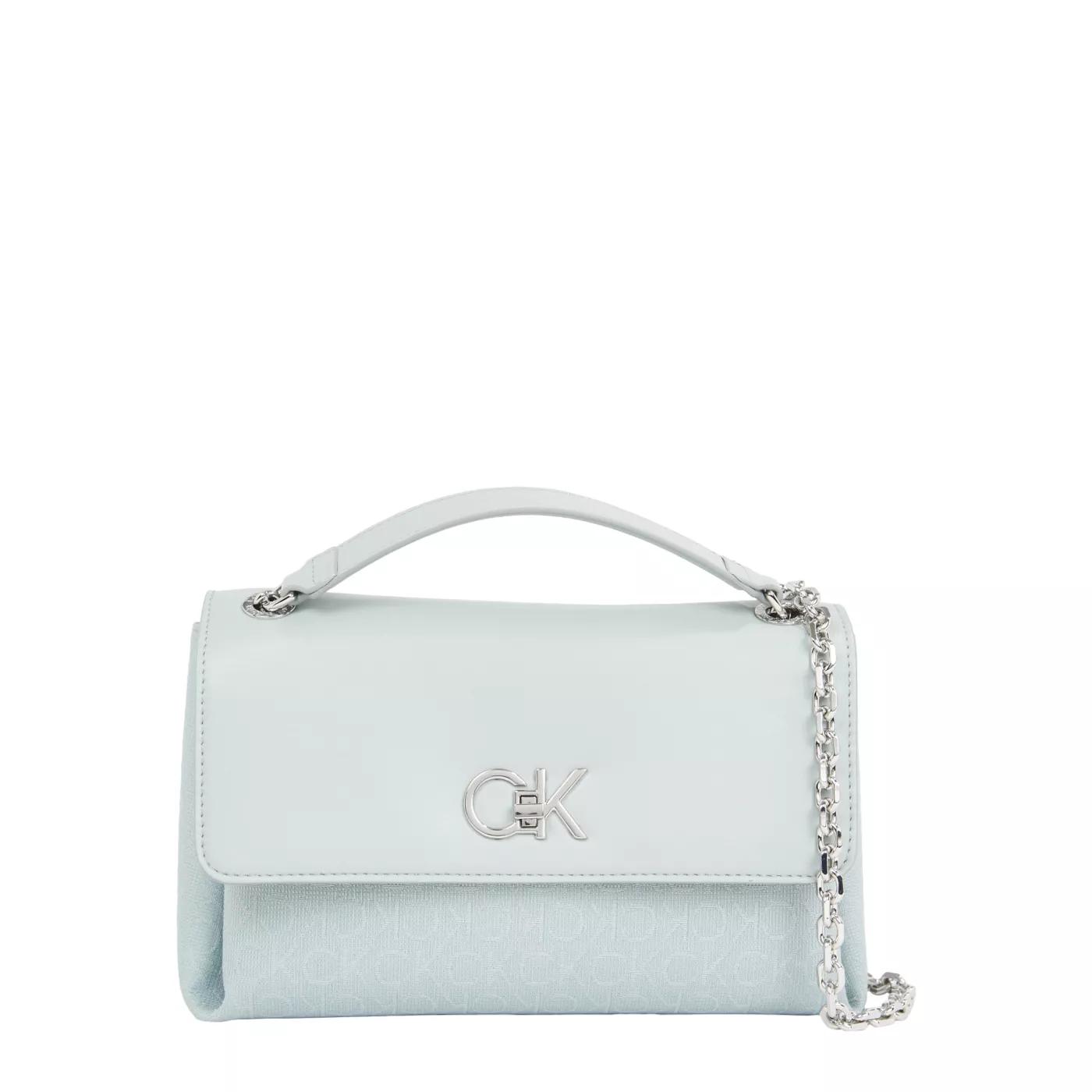 Calvin Klein Umhängetasche - Calvin Klein Re-Lock Blaue Handtasche K60K611755PE - Gr. unisize - in Blau - für Damen von Calvin Klein