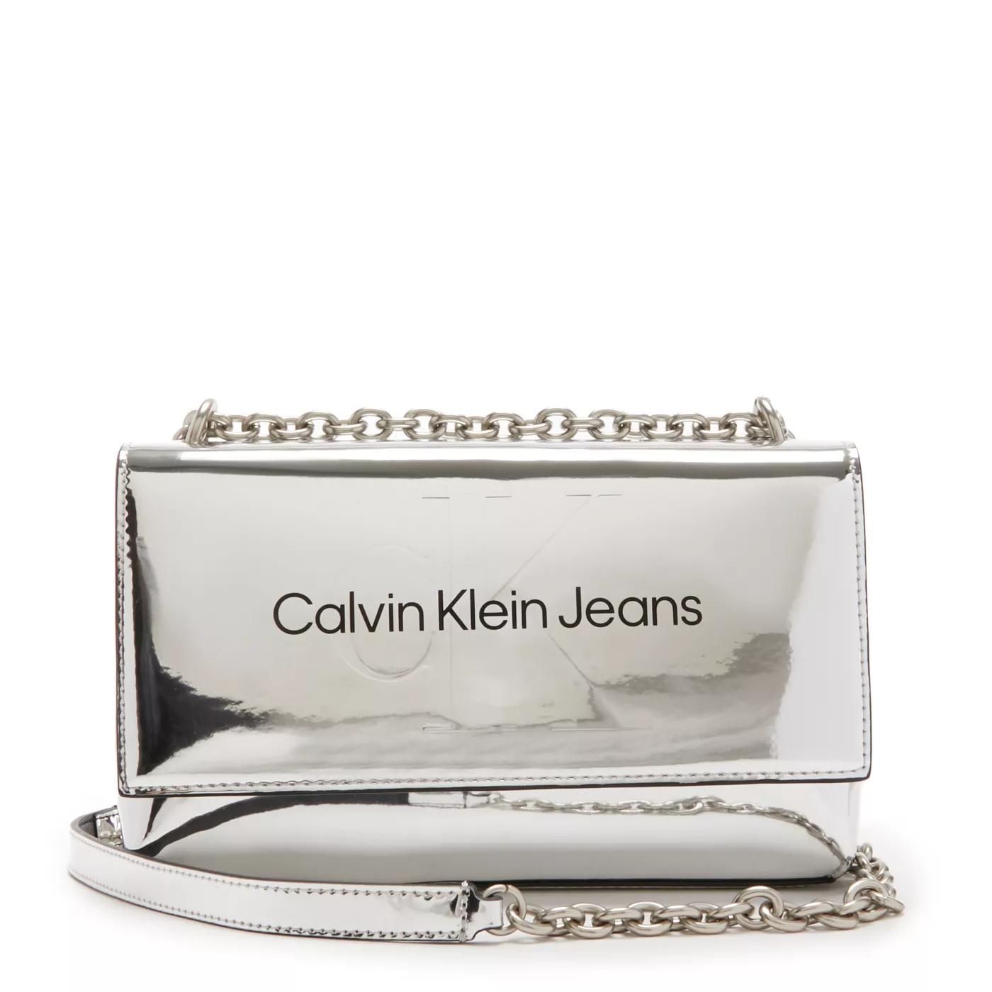 Calvin Klein Umhängetasche - Calvin Klein Sculpted Silberfarbene Umhängetasche - für Damen von Calvin Klein