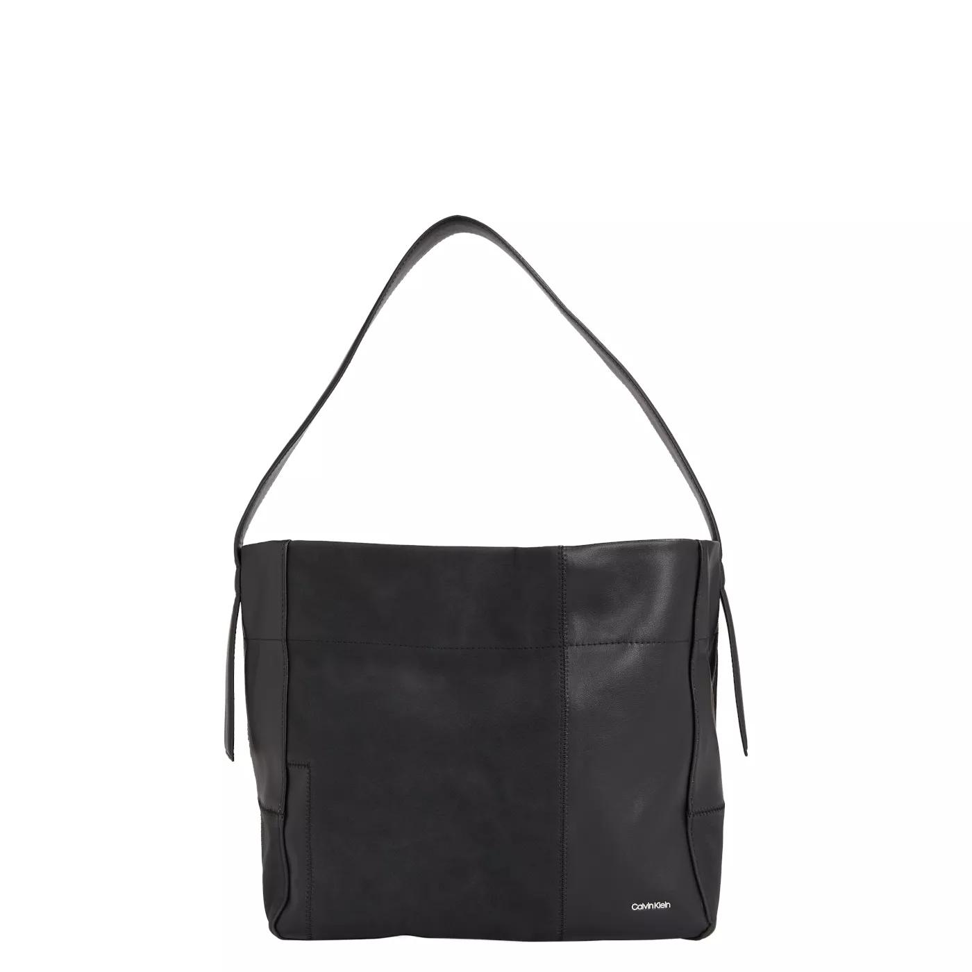 Calvin Klein Umhängetasche - Calvin Klein Texture Schwarze Handtasche K60K61165 - Gr. unisize - in Schwarz - für Damen von Calvin Klein