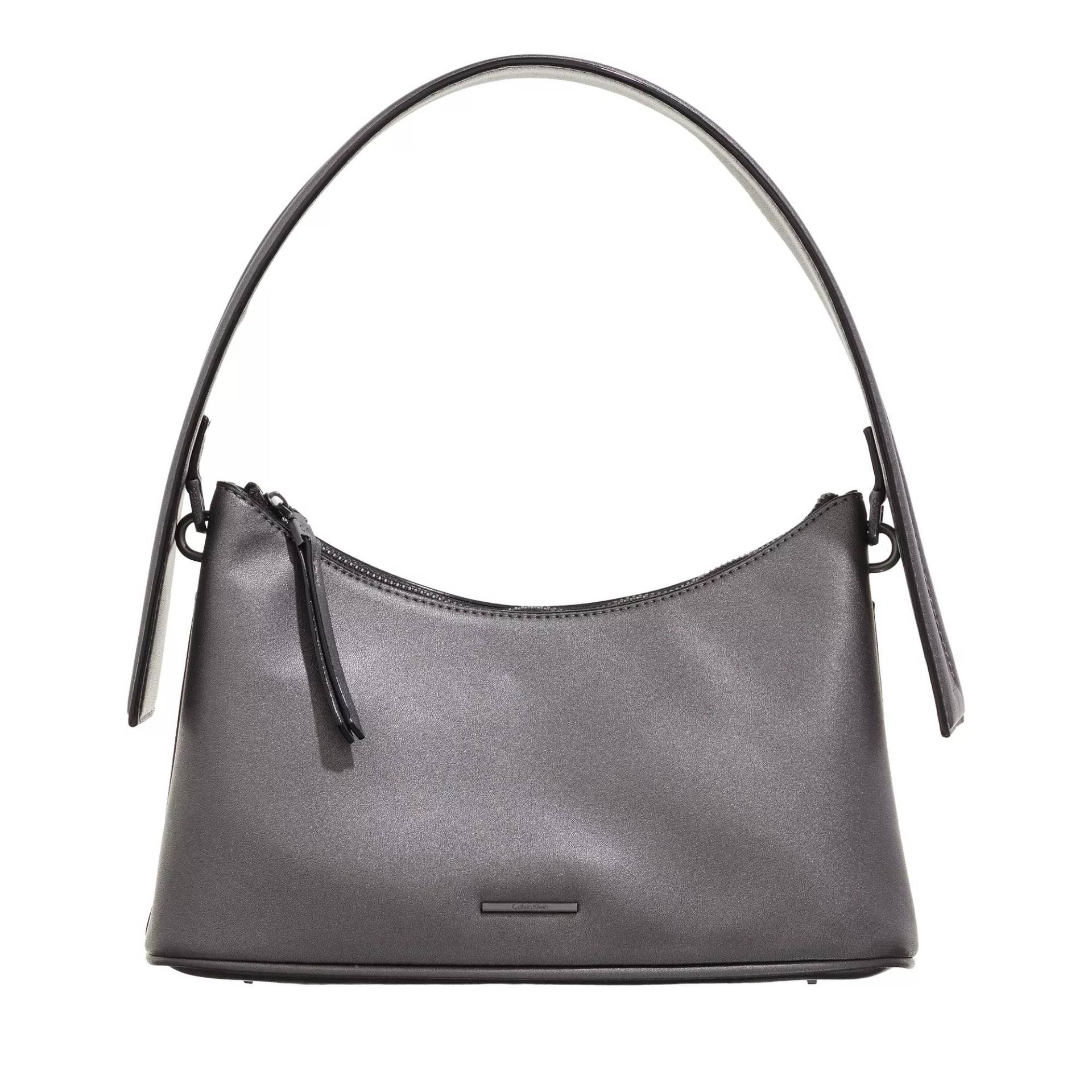 Calvin Klein Umhängetasche - Ck Natural Shoulder Bag - Gr. unisize - in Gunmetal - für Damen von Calvin Klein