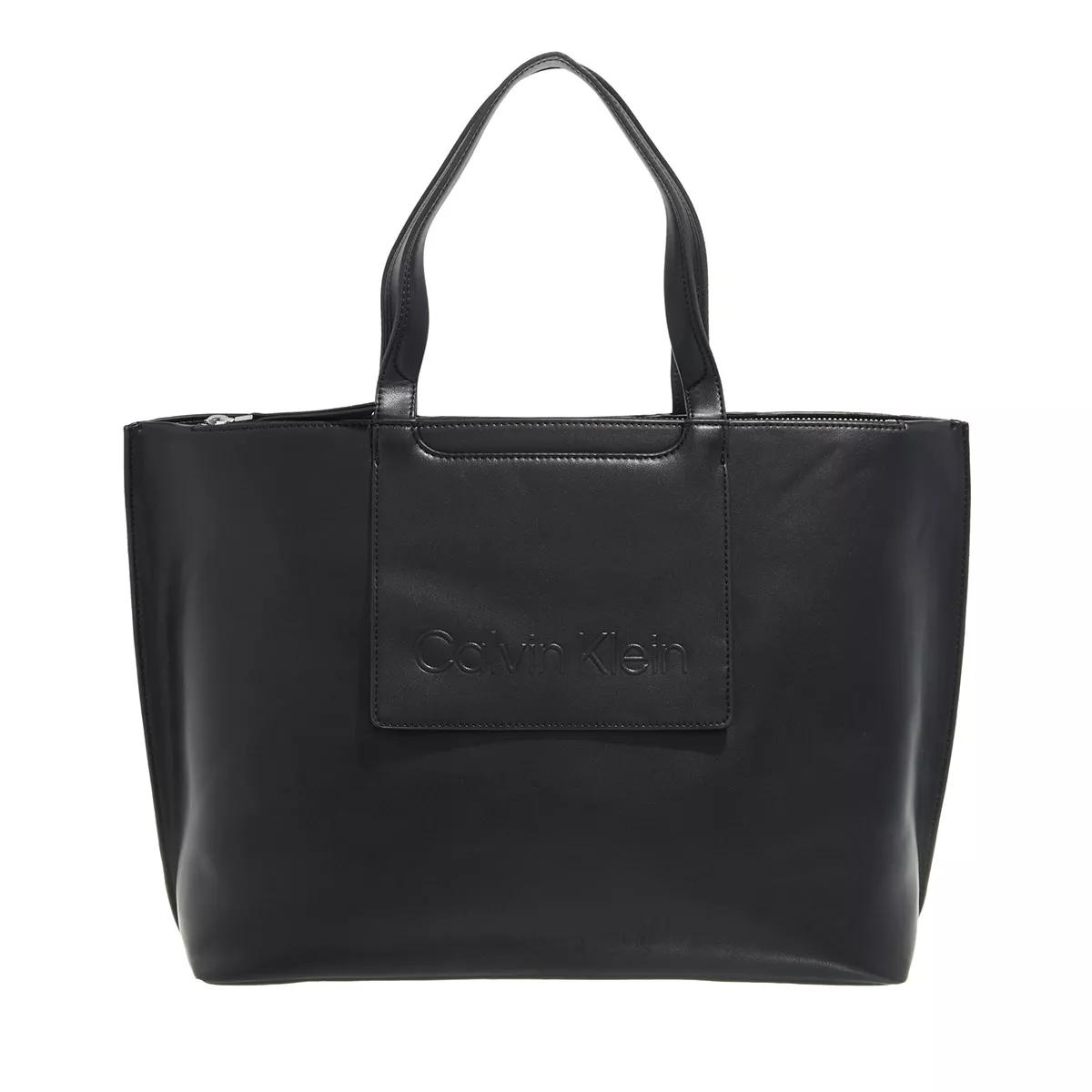 Calvin Klein Umhängetasche - Ck Set Shopper Large - Gr. unisize - in Schwarz - für Damen von Calvin Klein