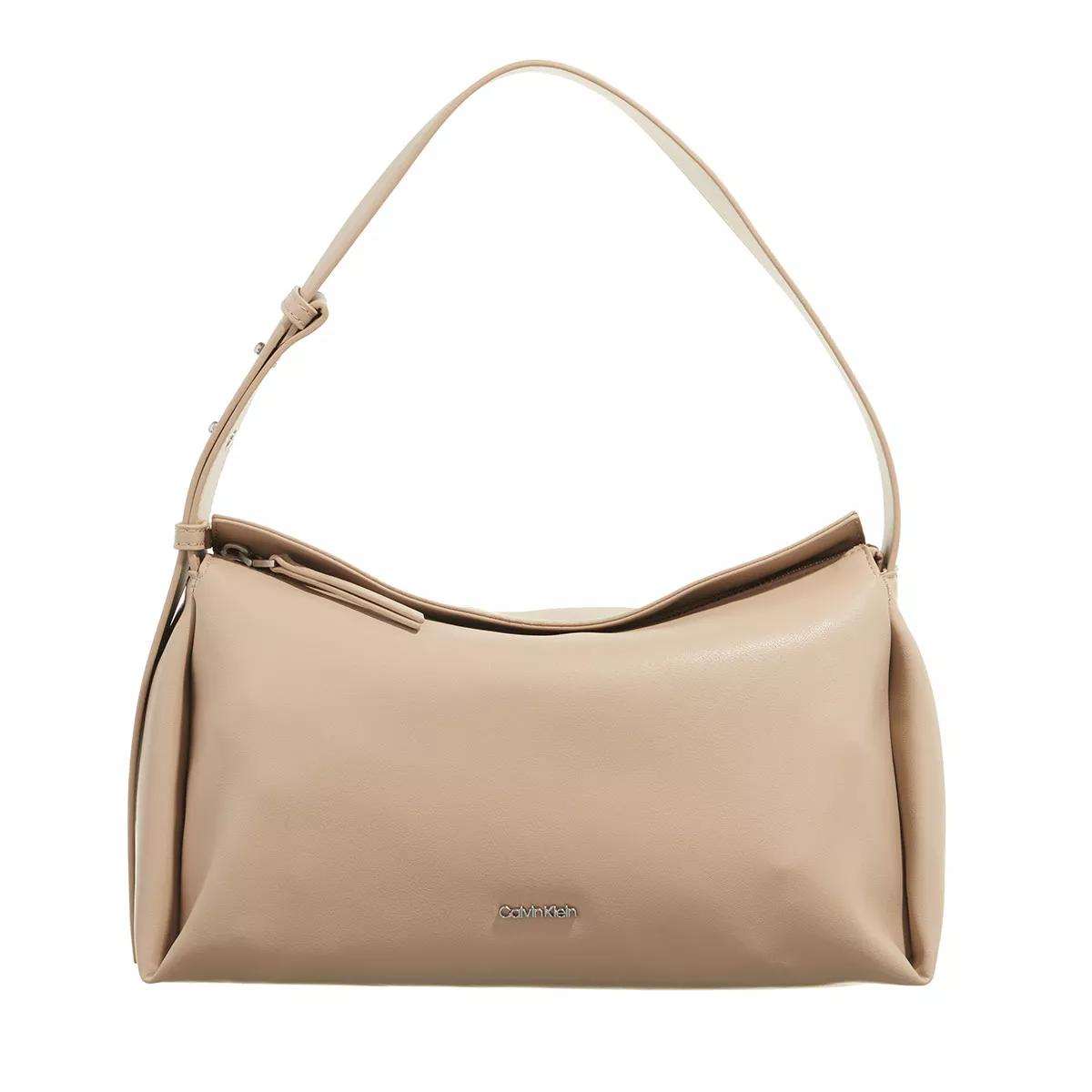 Calvin Klein Umhängetasche - Elevated Soft Shoulder Bag Sm - Gr. unisize - in Beige - für Damen von Calvin Klein