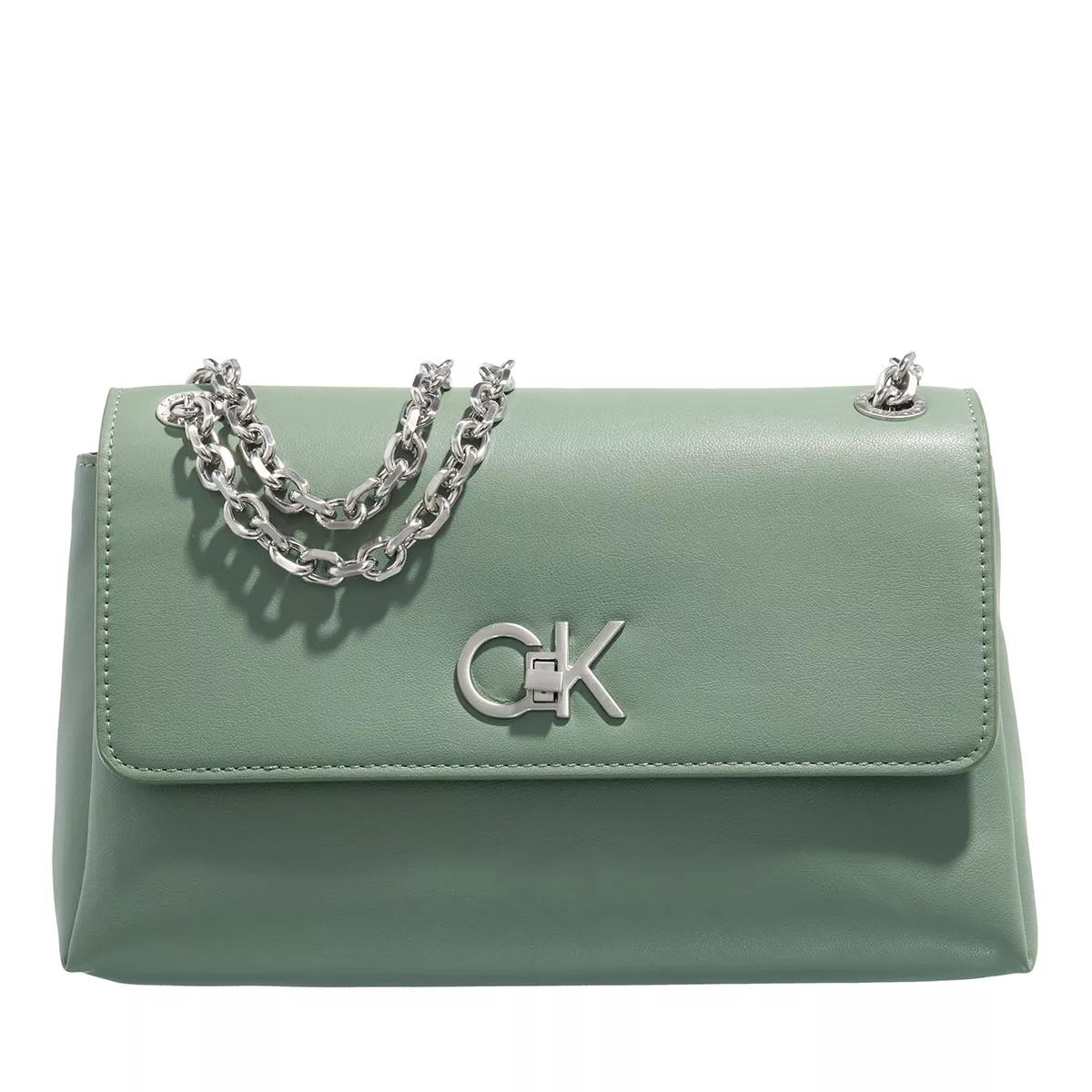 Calvin Klein Umhängetasche - Re-Lock Ew Conv Crossbody - Gr. unisize - in Grün - für Damen von Calvin Klein