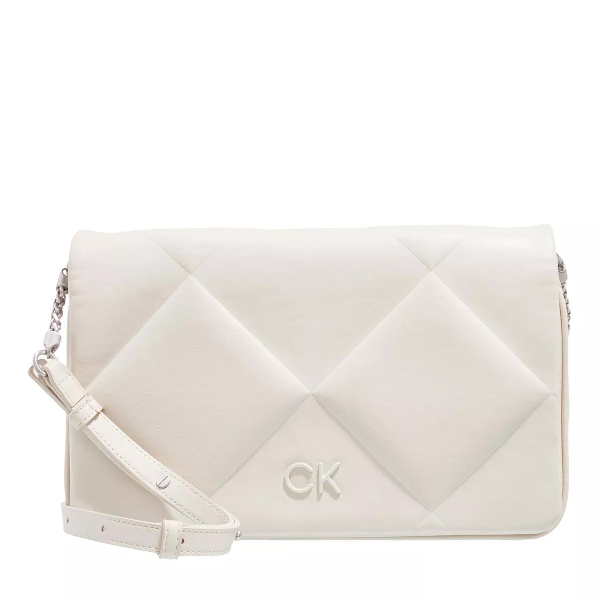 Calvin Klein Umhängetasche - Re-Lock Quilt Shoulder Bag - Gr. unisize - in Creme - für Damen von Calvin Klein