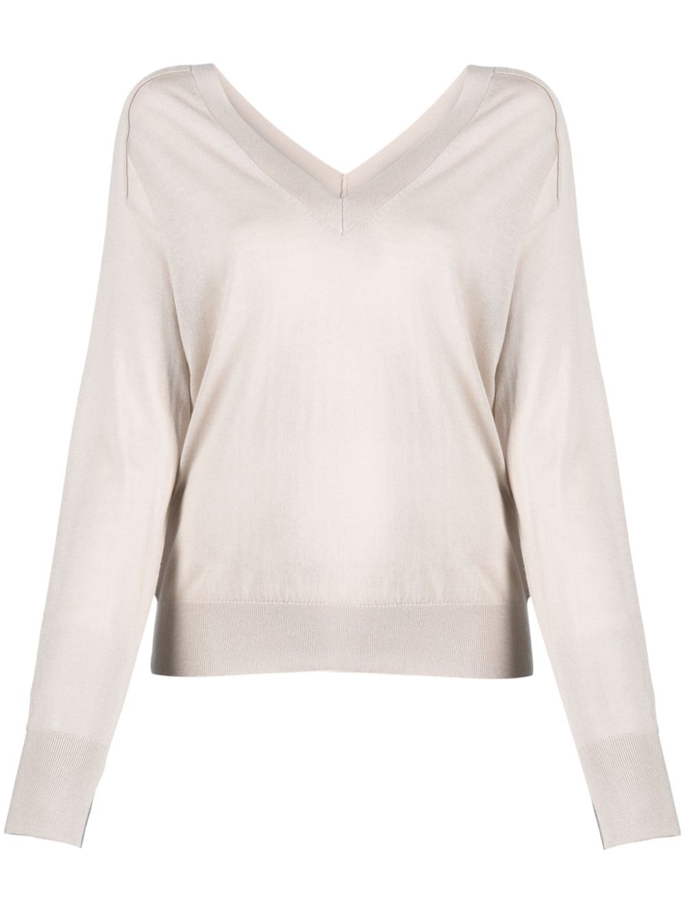 Calvin Klein V-neck wool jumper - Neutrals von Calvin Klein