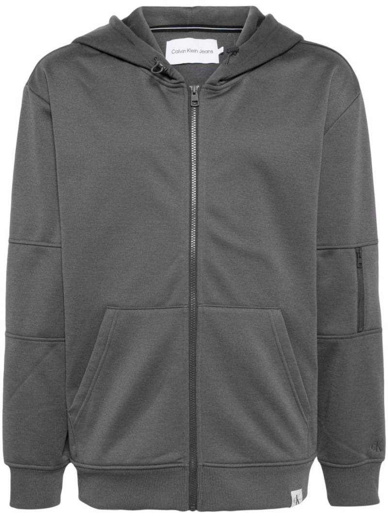 Calvin Klein Woven Tab zip-up track jacket - Grey von Calvin Klein