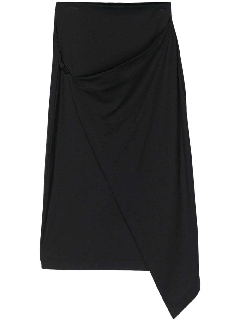 Calvin Klein asymmetric high-waist midi skirt - Black von Calvin Klein