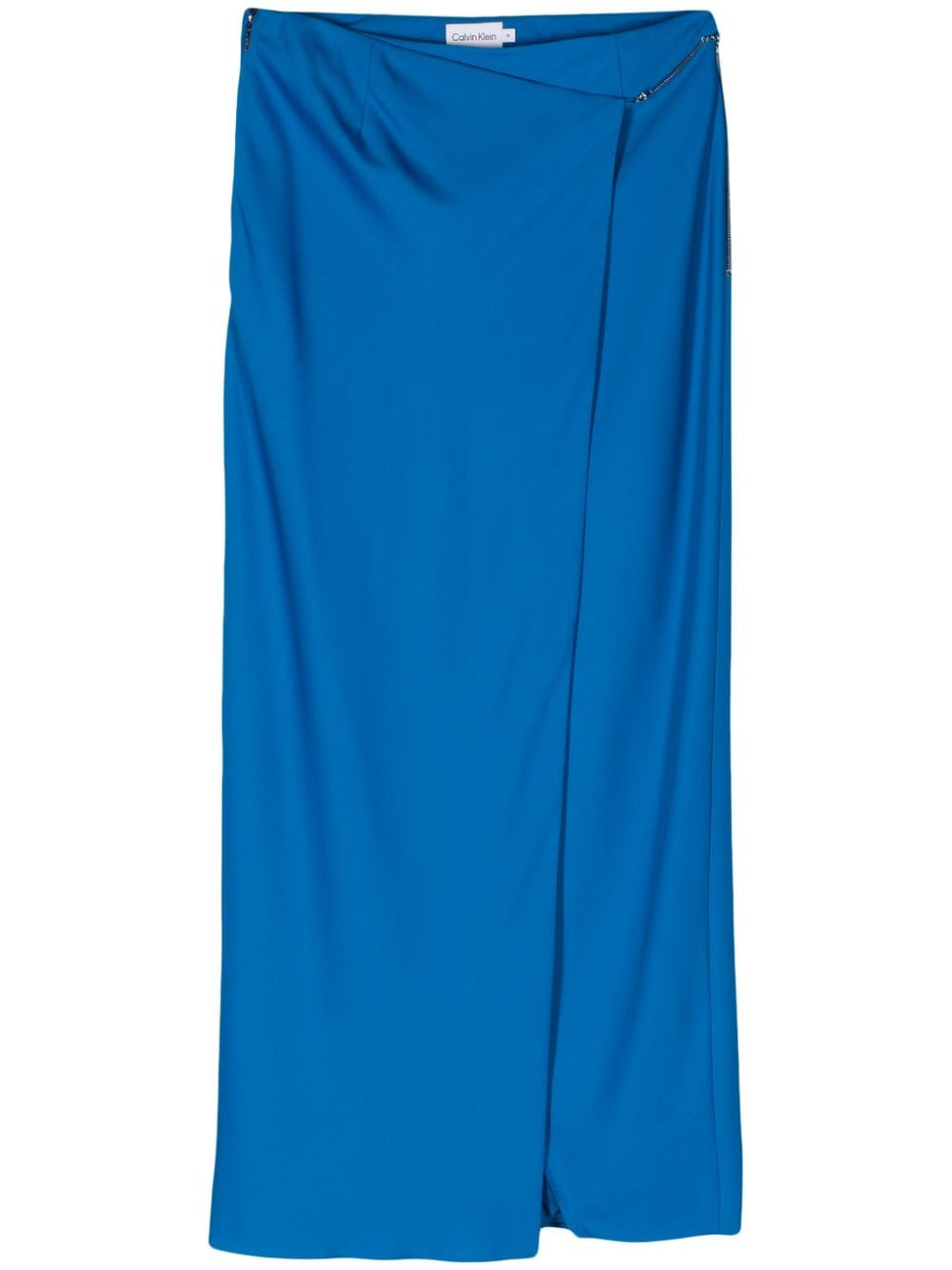 Calvin Klein chain-detailed crepe maxi skirt - Blue von Calvin Klein