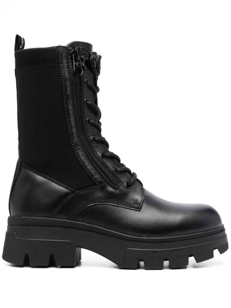 Calvin Klein chunky lace-up combat boots - Black von Calvin Klein
