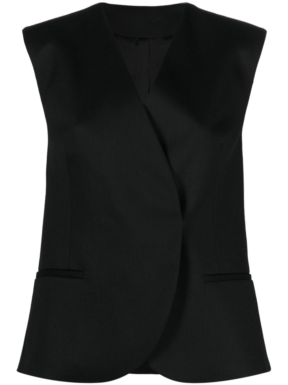 Calvin Klein collarless tailored vest - Black von Calvin Klein