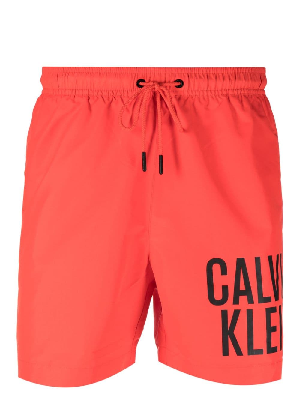 Calvin Klein contrasting logo-print swim shorts - Red von Calvin Klein
