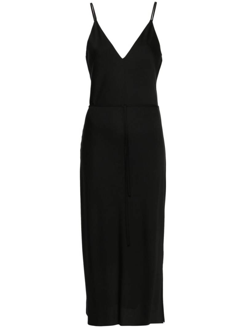 Calvin Klein crepe de chine midi dress - Black von Calvin Klein