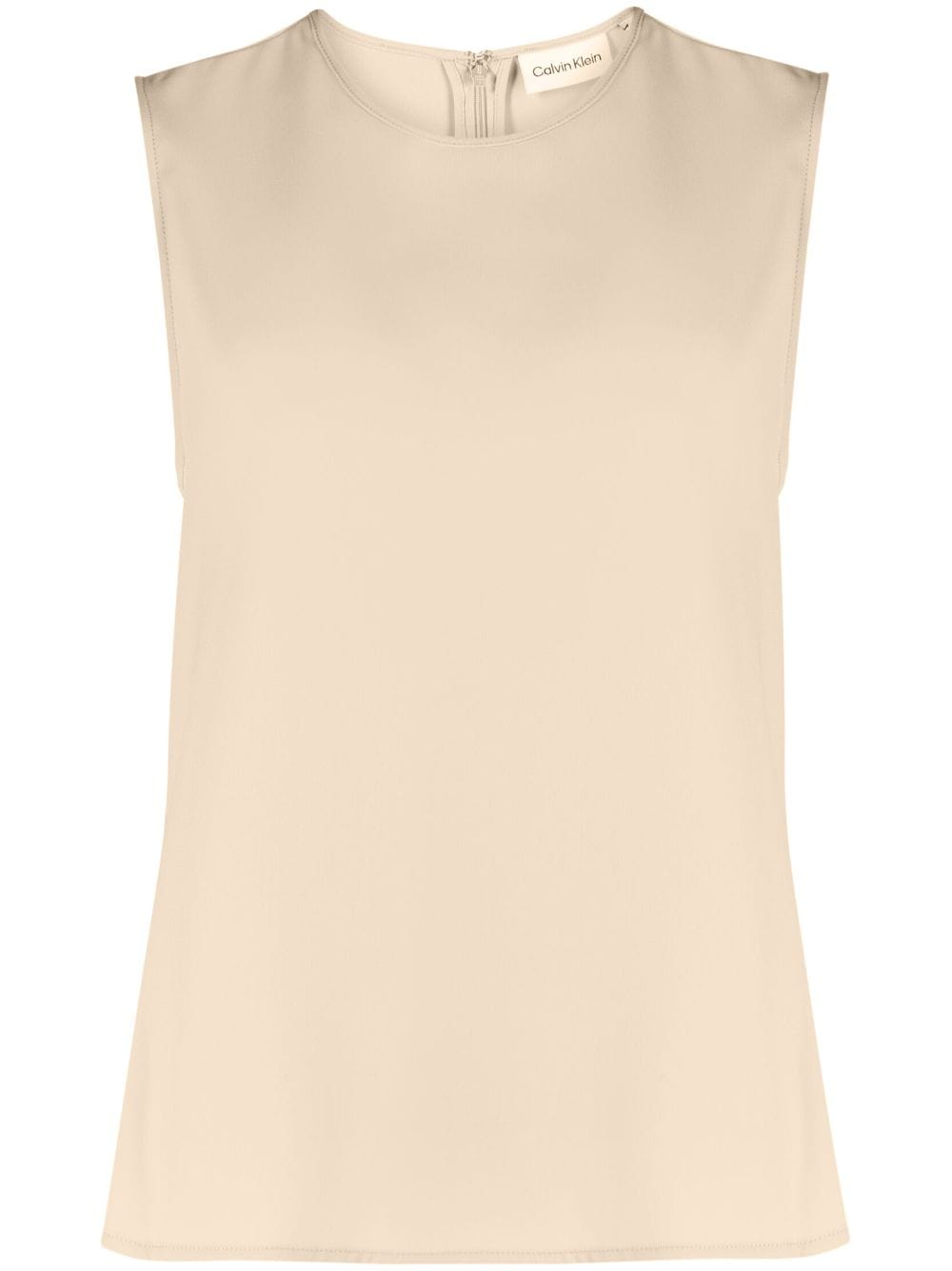 Calvin Klein sleeveless crêpe top - Neutrals von Calvin Klein