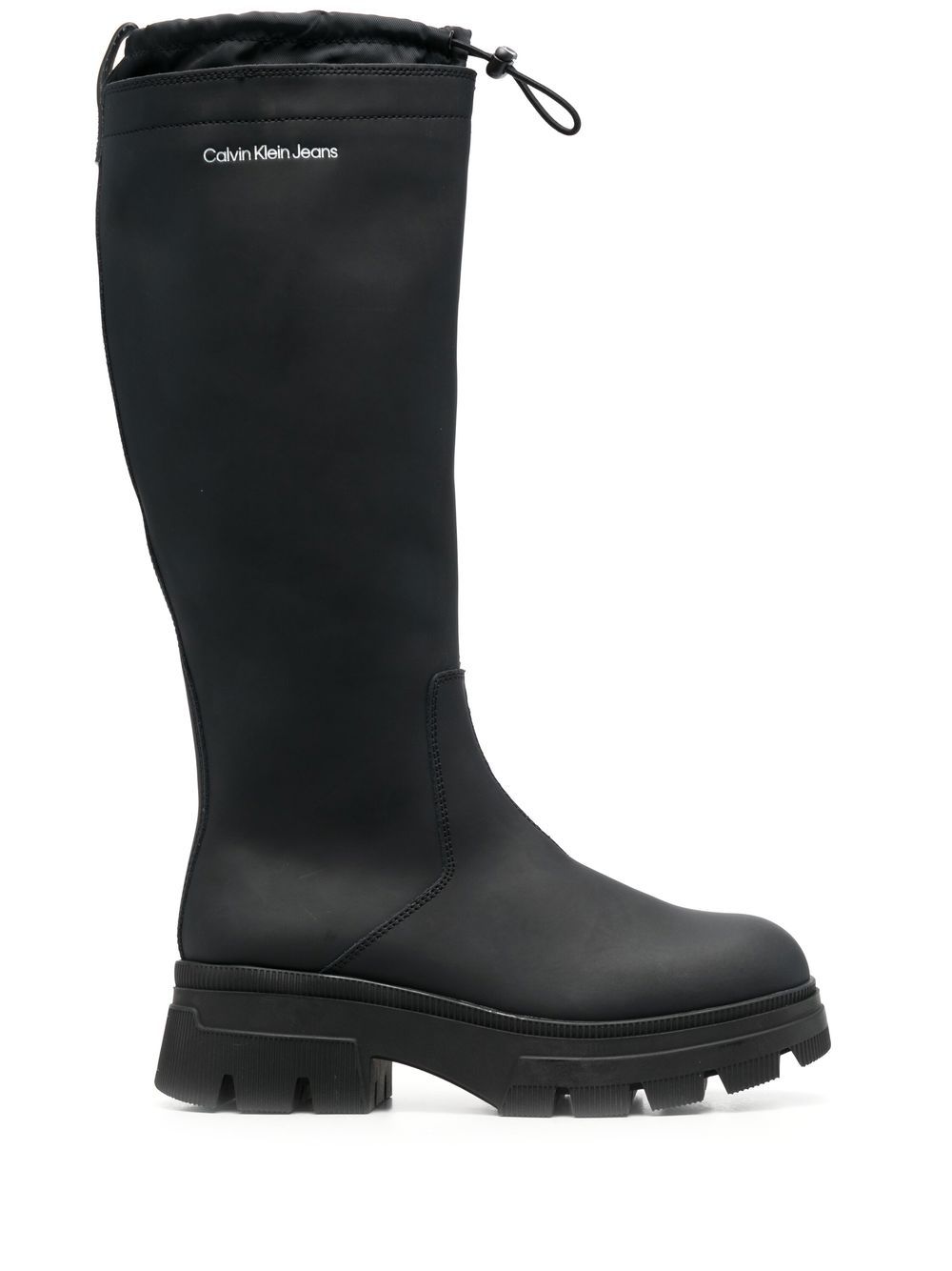 Calvin Klein drawstring knee-high rain boots - Black von Calvin Klein