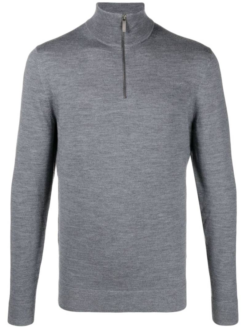 Calvin Klein embroidered-logo wool jumper - Grey von Calvin Klein