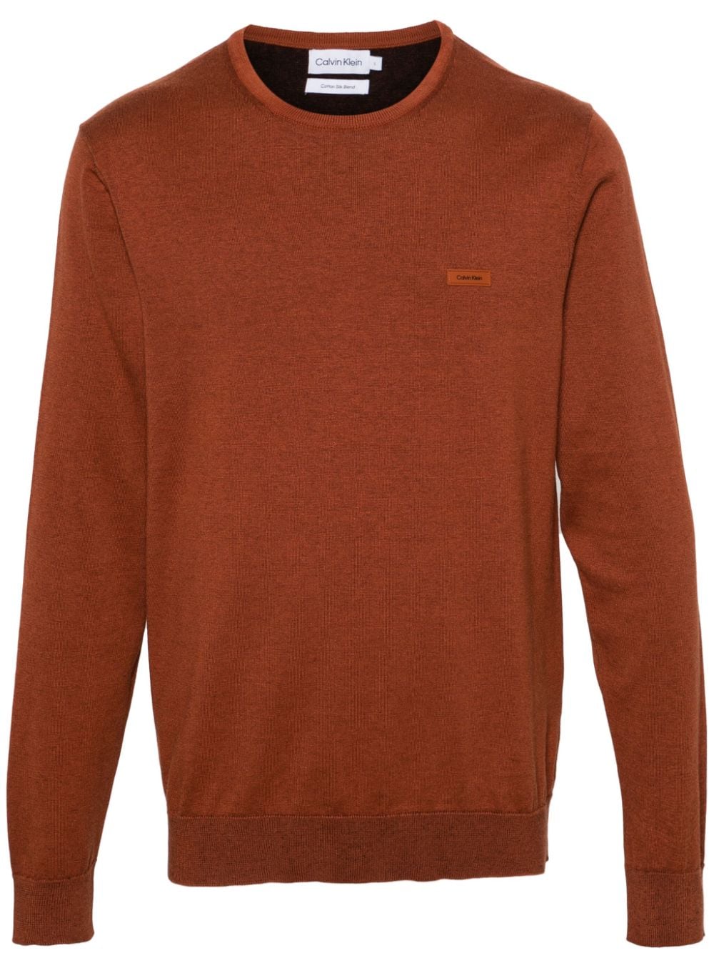 Calvin Klein fine-knit cotton-blend jumper - Orange von Calvin Klein
