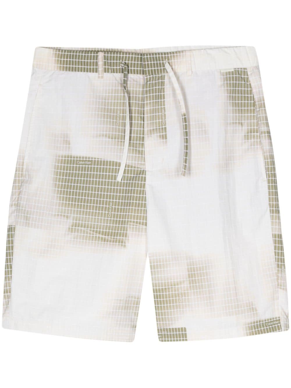 Calvin Klein graphic-print deck shorts - Neutrals von Calvin Klein